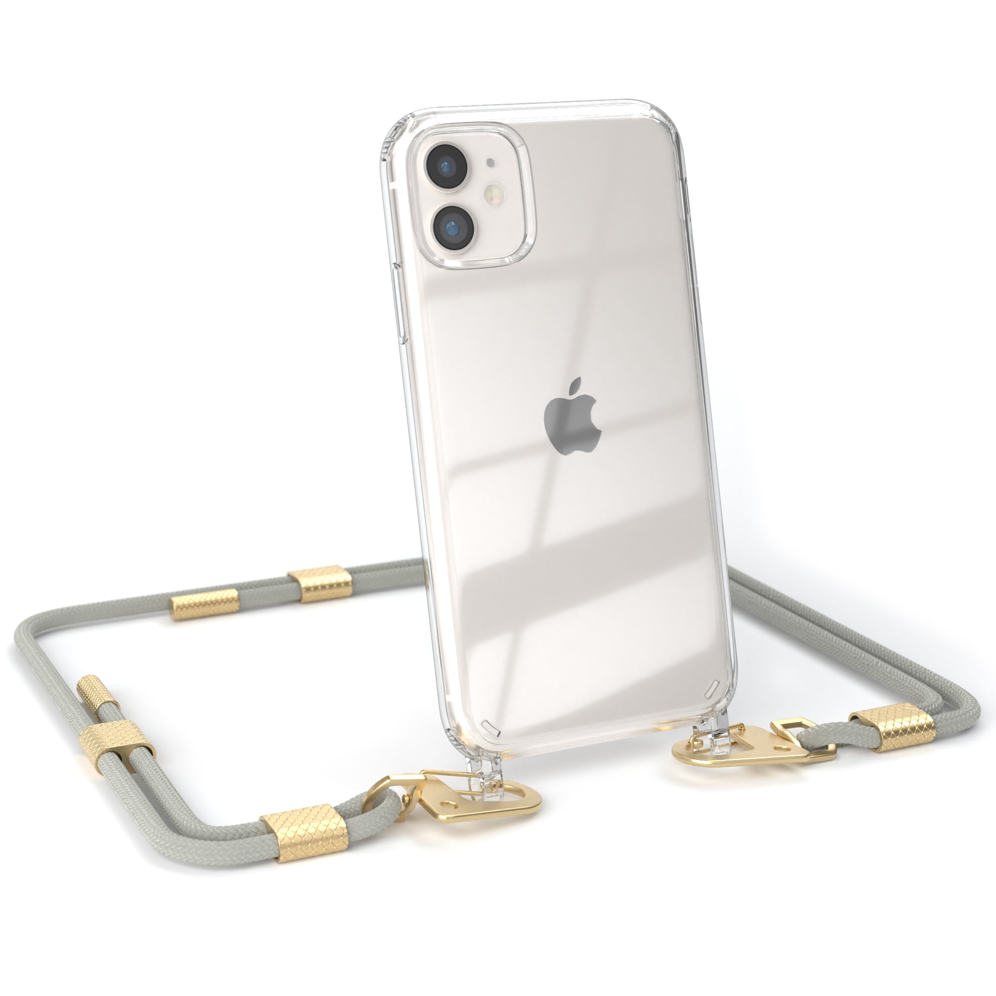 iPhone 11 Hülle + Kordel mit Karabinern