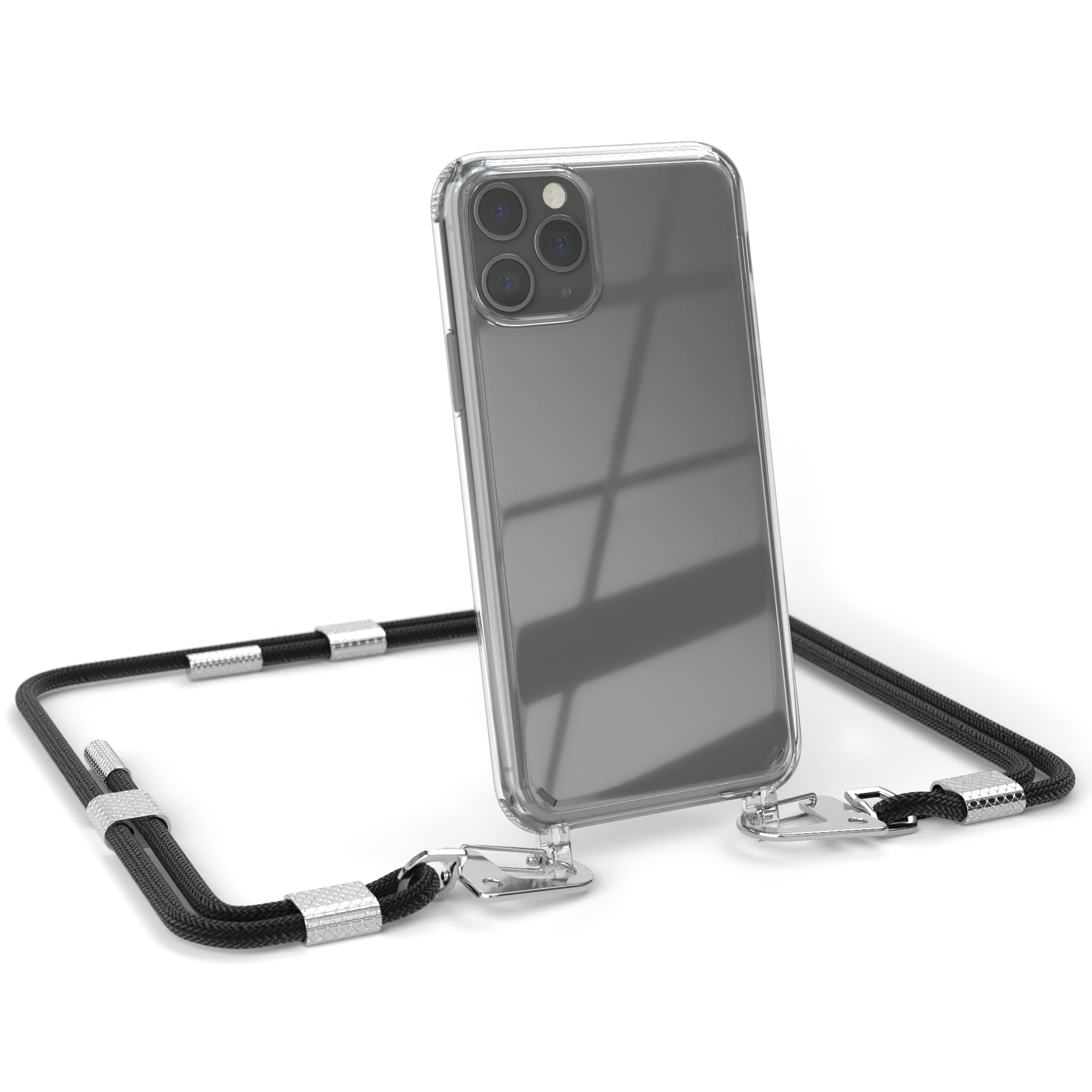 iPhone 11 Pro Hülle + Kordel mit Karabinern