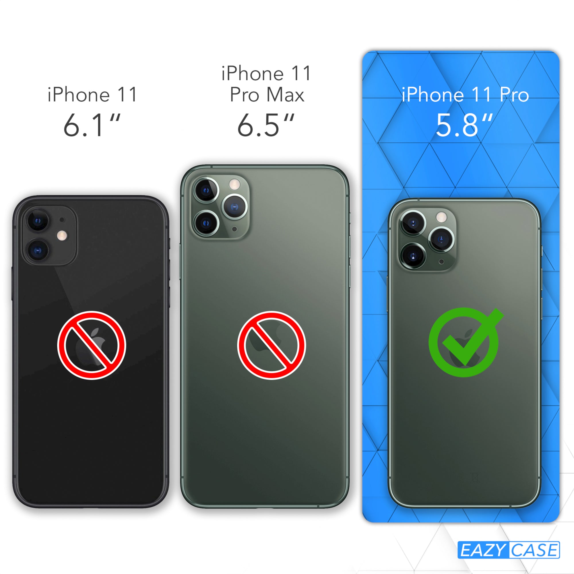iPhone 11 Pro Hülle + Kordel mit Karabinern