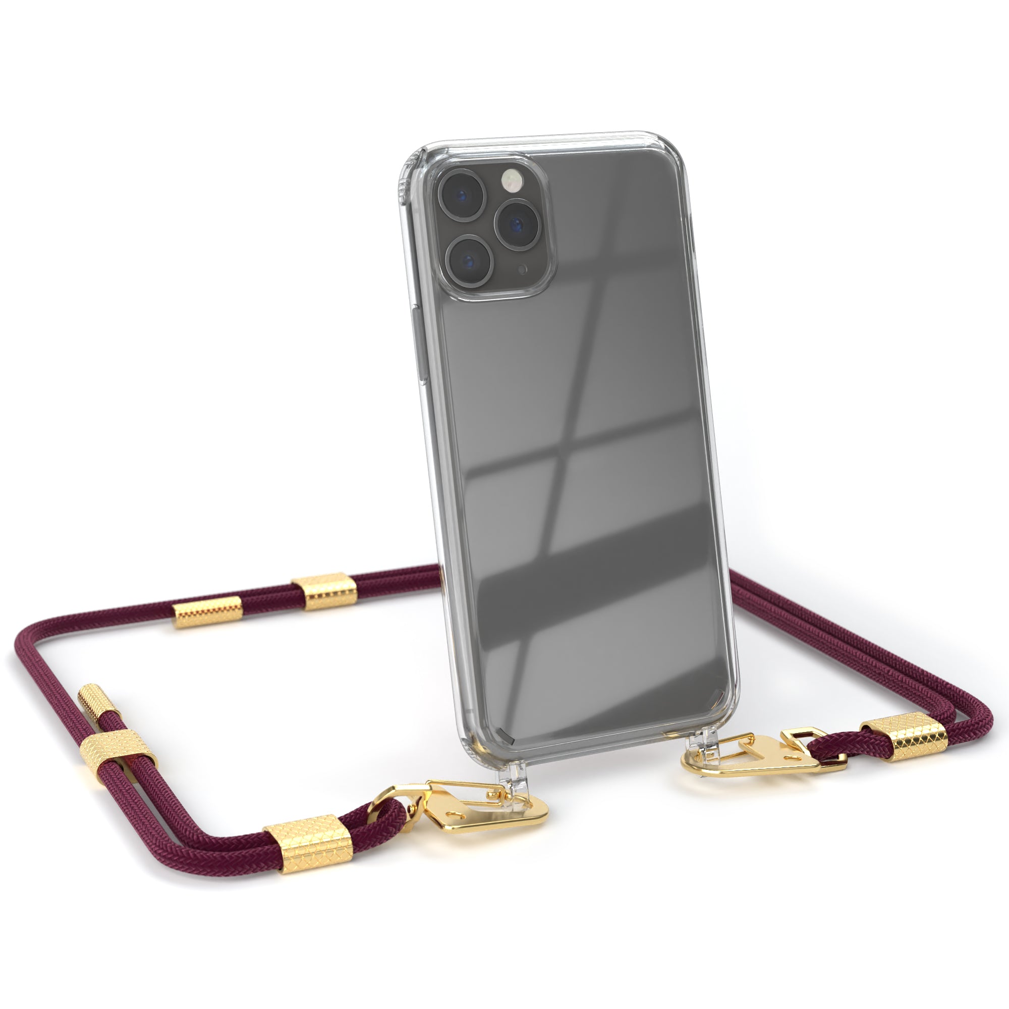iPhone 11 Pro Hülle + Kordel mit Karabinern