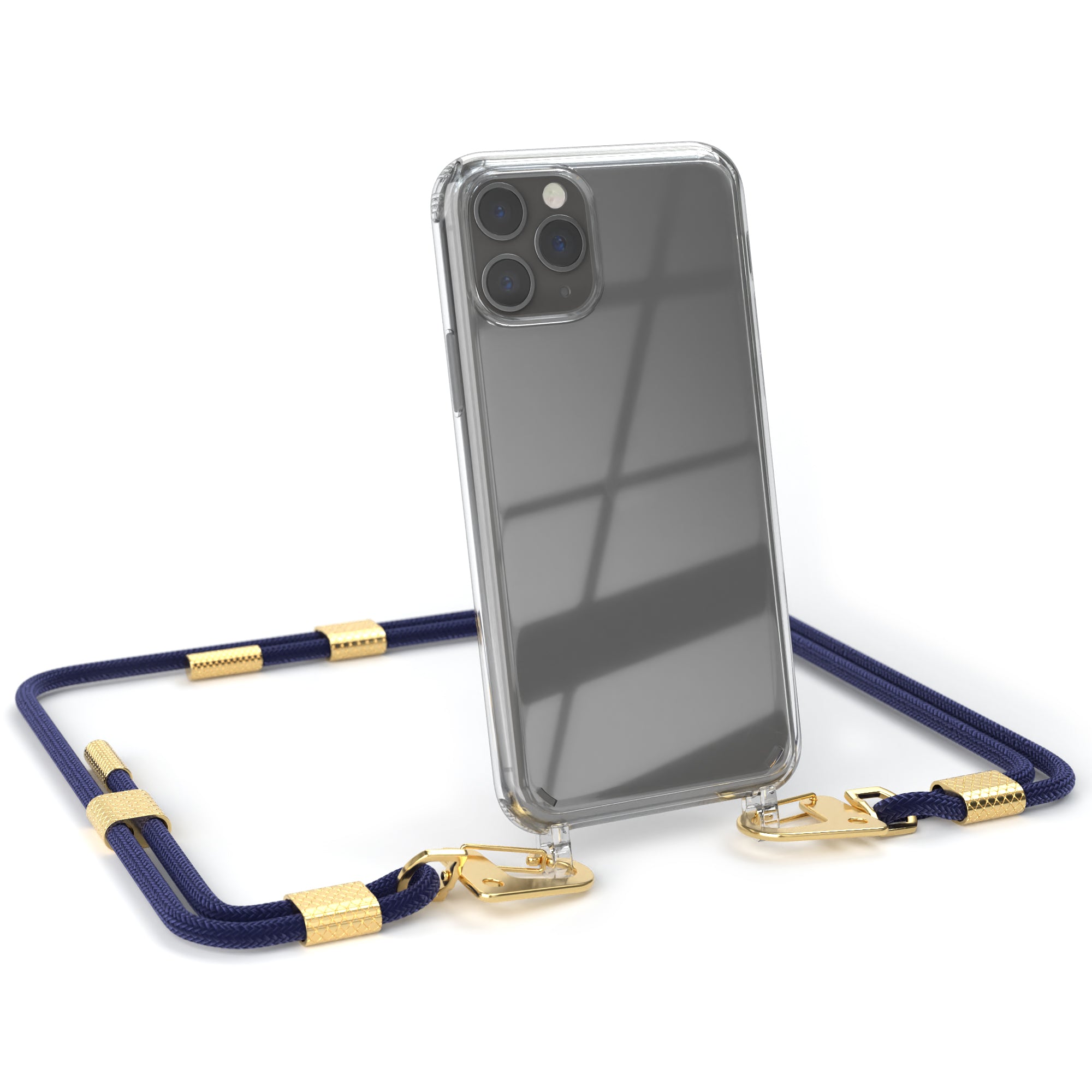 iPhone 11 Pro Hülle + Kordel mit Karabinern