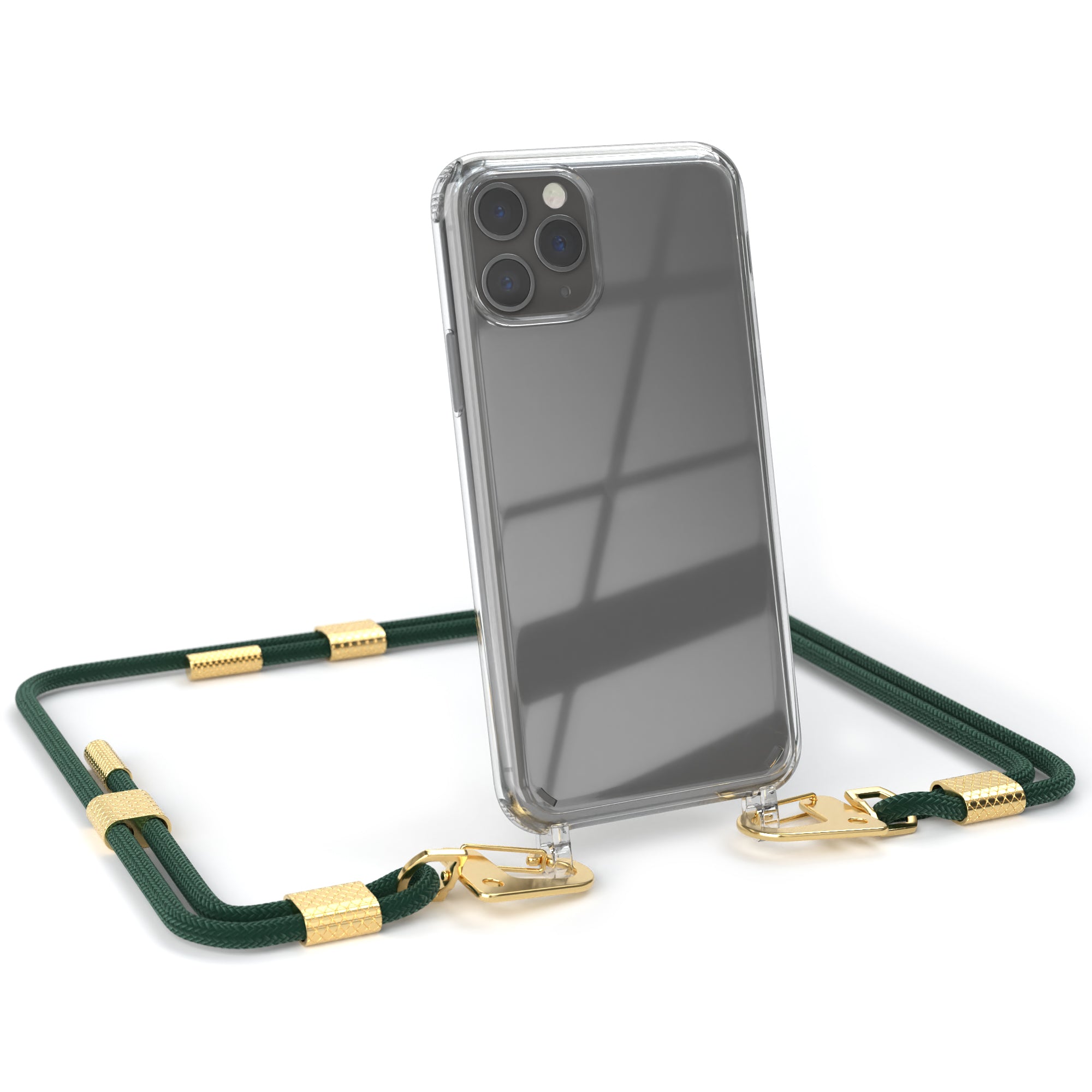 iPhone 11 Pro Hülle + Kordel mit Karabinern