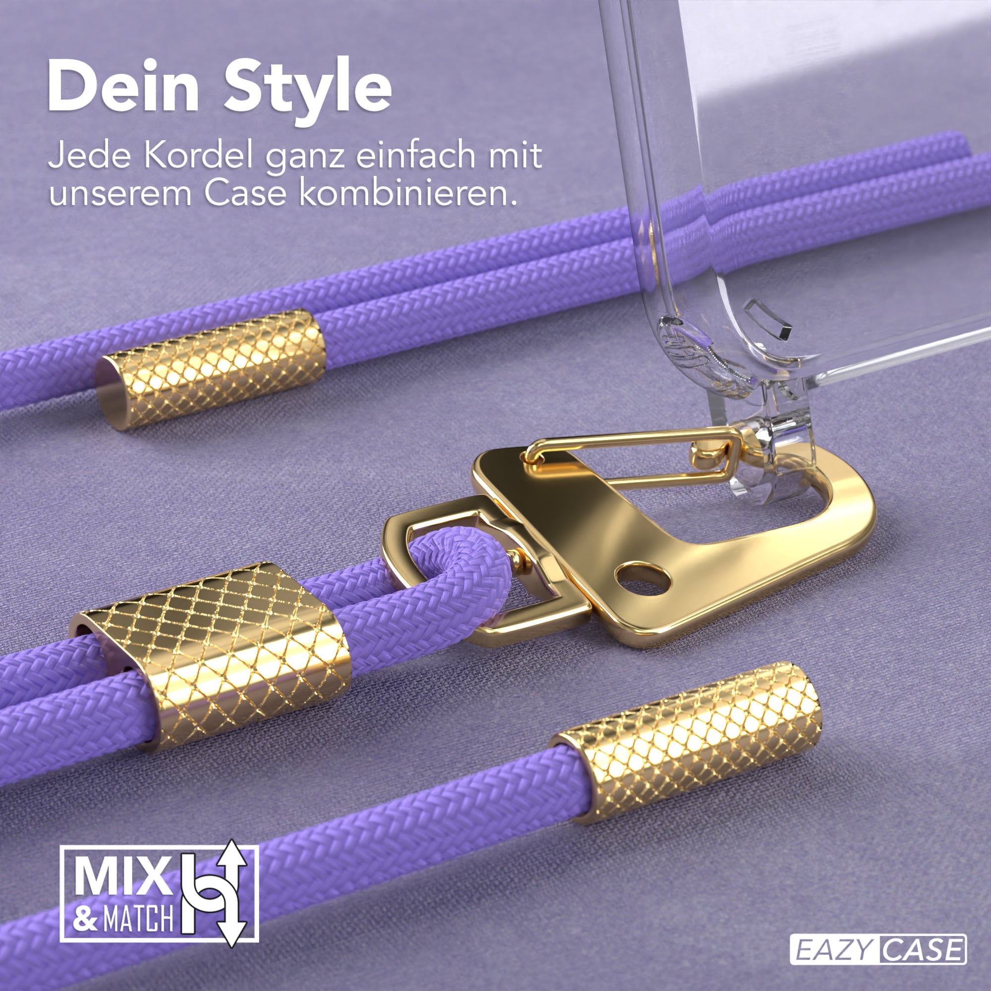 iPhone 11 Pro Max Hülle + Kordel mit Karabinern