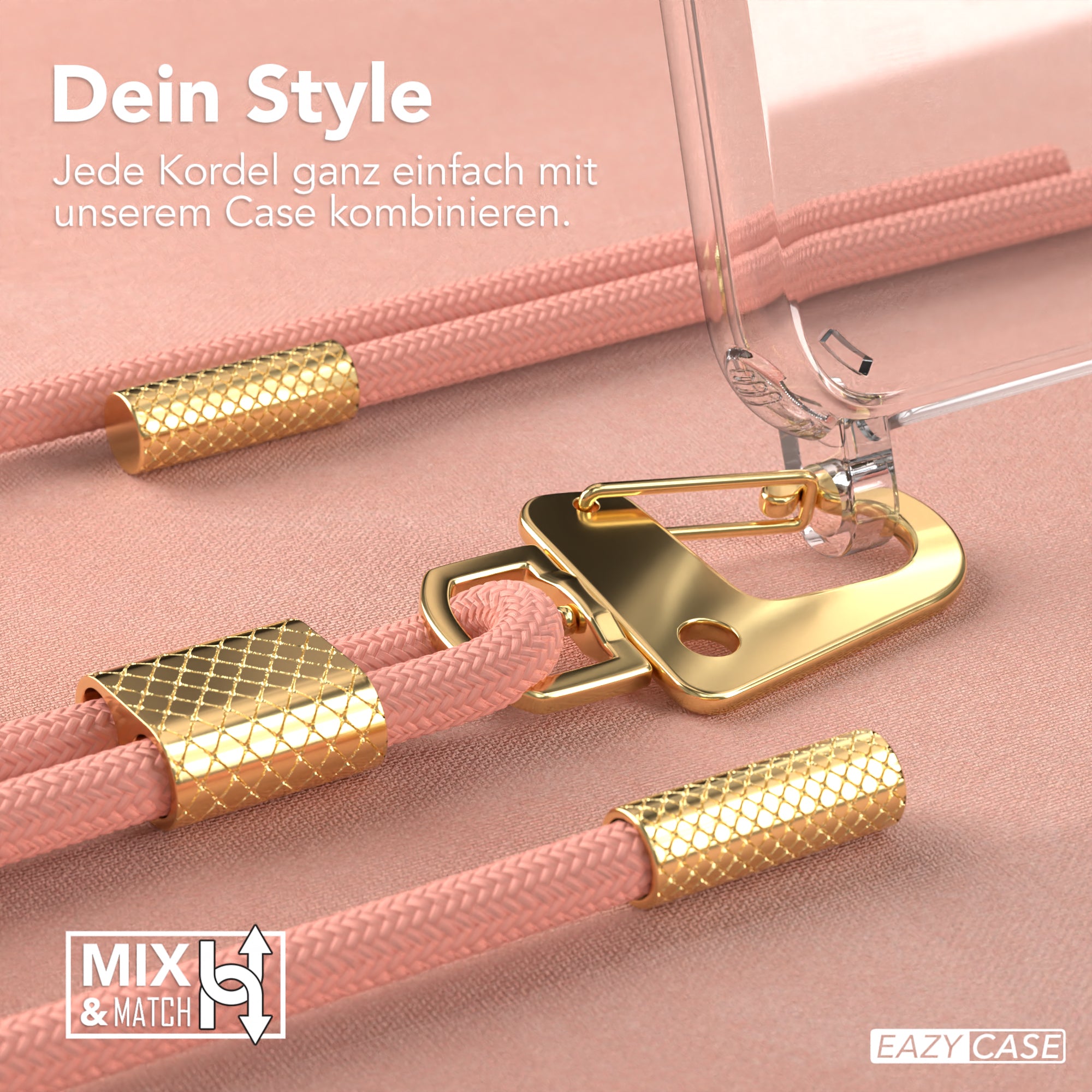 iPhone 11 Pro Max Hülle + Kordel mit Karabinern