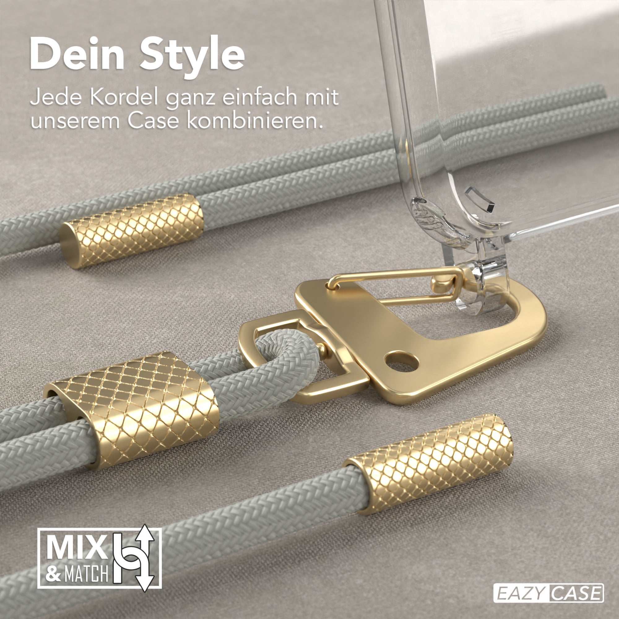 iPhone 11 Pro Max Hülle + Kordel mit Karabinern