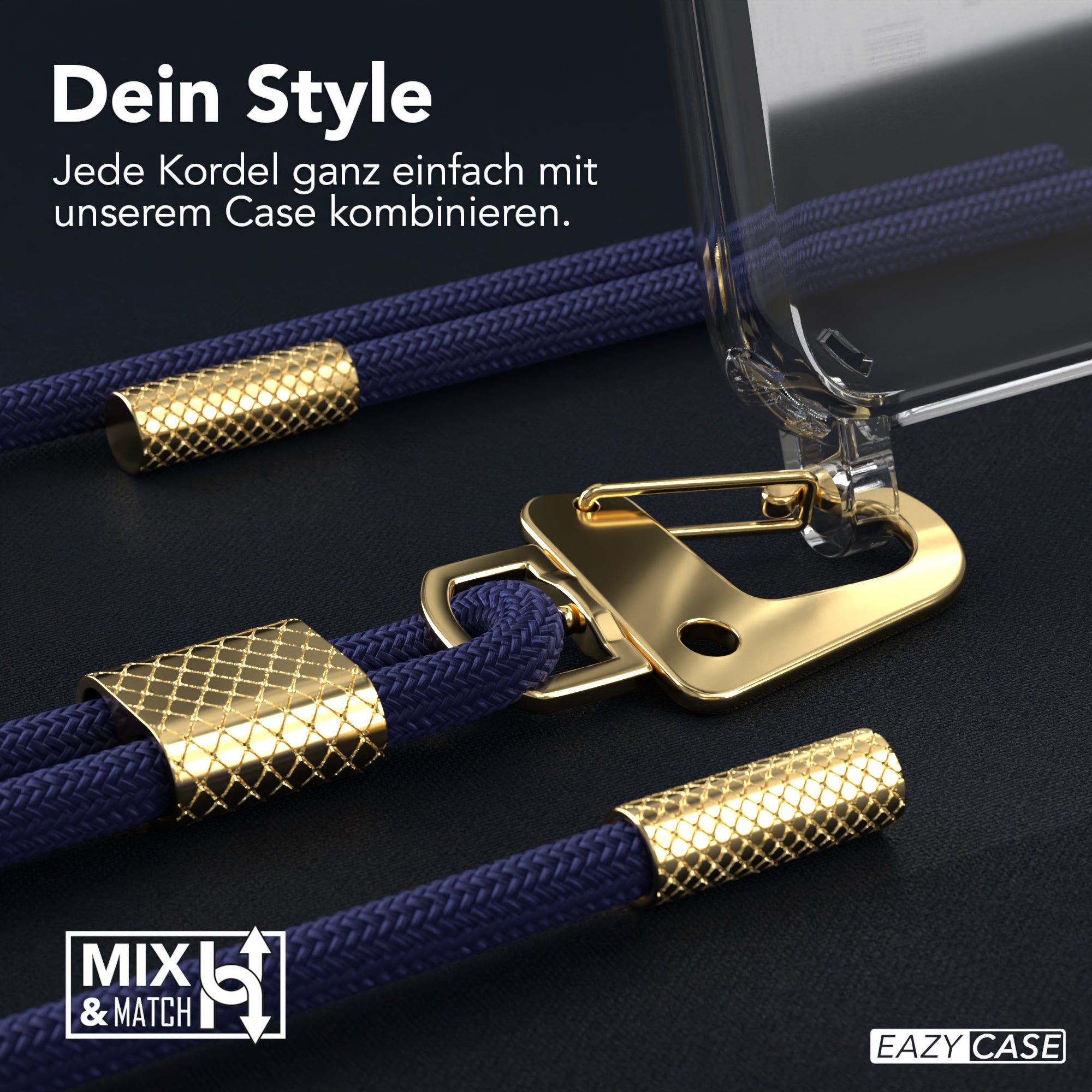 iPhone 11 Pro Max Hülle + Kordel mit Karabinern