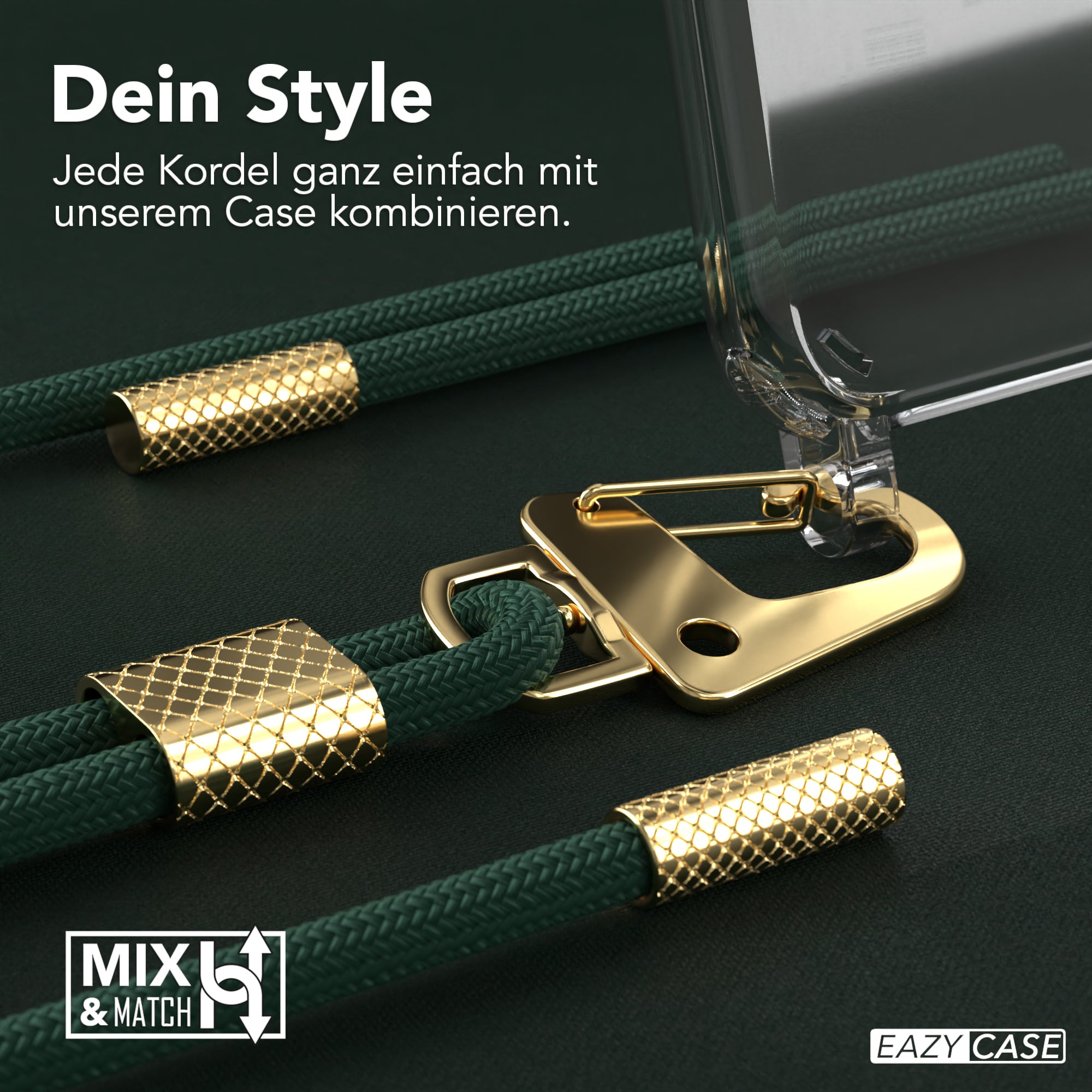 iPhone 11 Pro Max Hülle + Kordel mit Karabinern