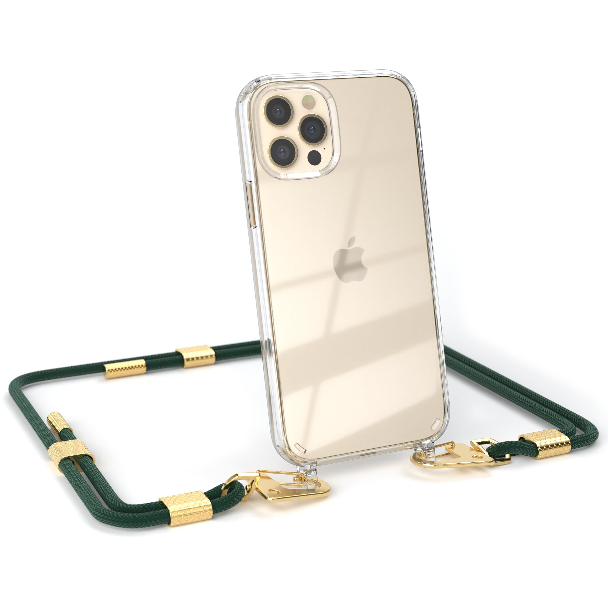 iPhone 12 / 12 Pro Hülle + Kordel mit Karabinern