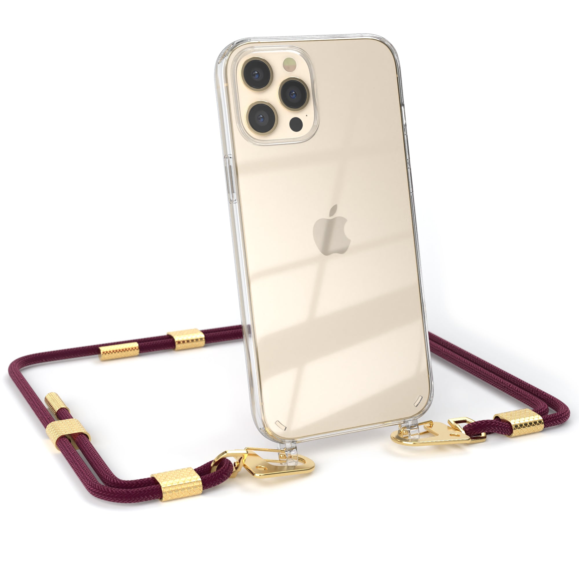 iPhone 12 Pro Max Hülle + Kordel mit Karabinern