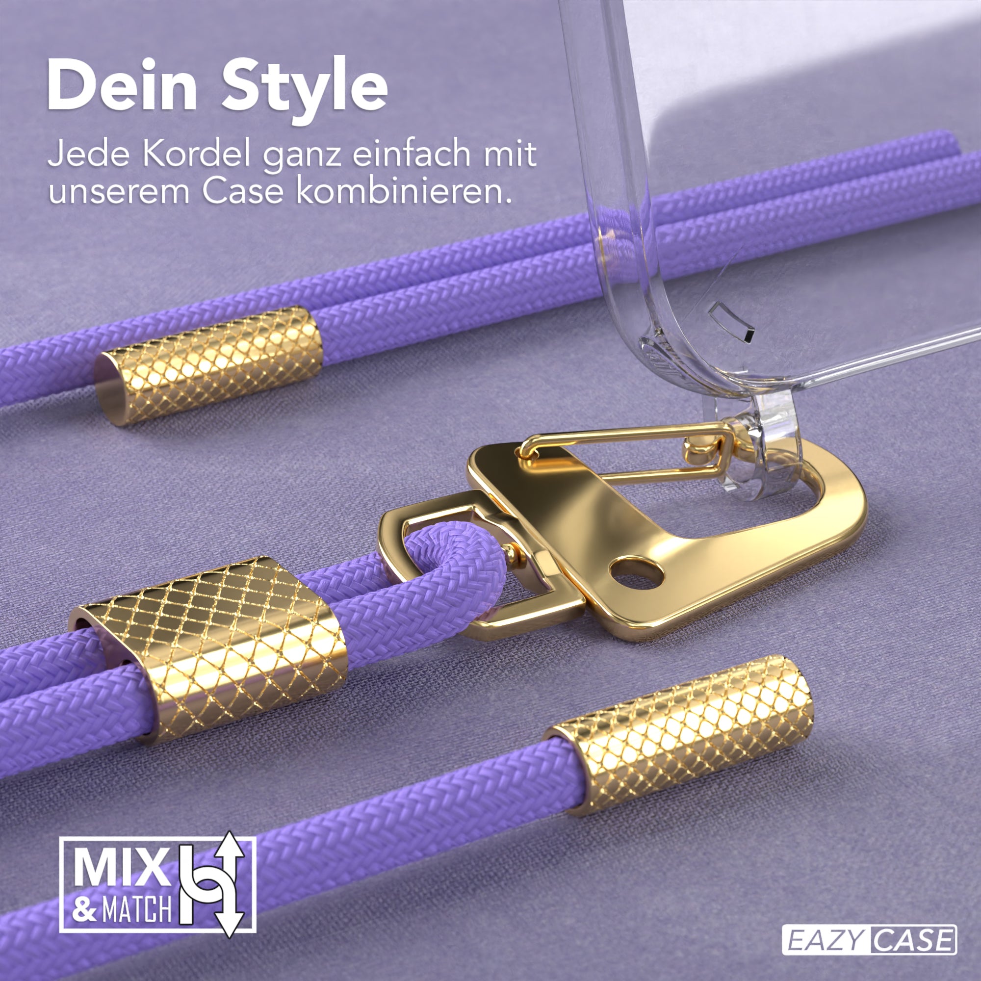 iPhone 12 Pro Max Hülle + Kordel mit Karabinern