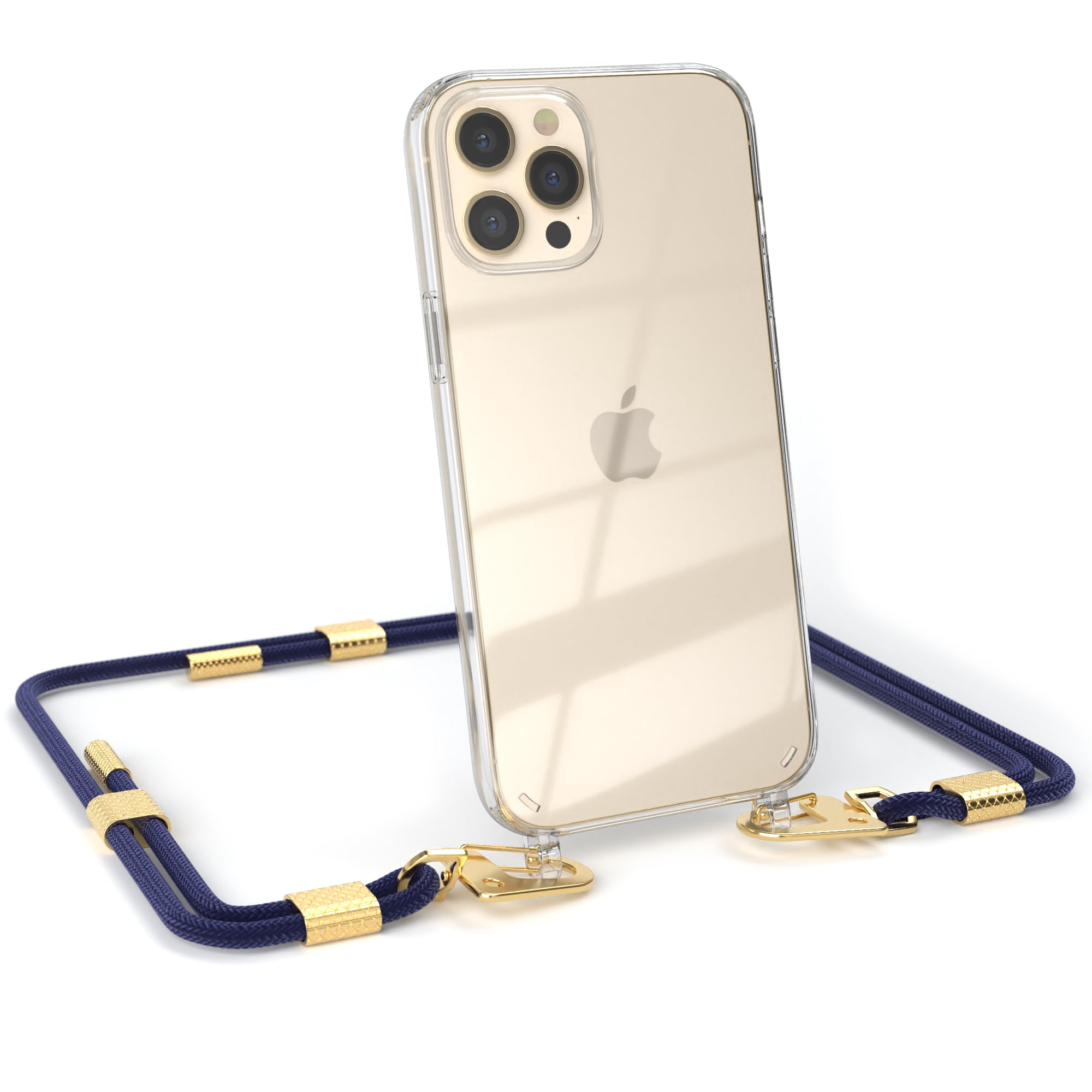 iPhone 12 Pro Max Hülle + Kordel mit Karabinern