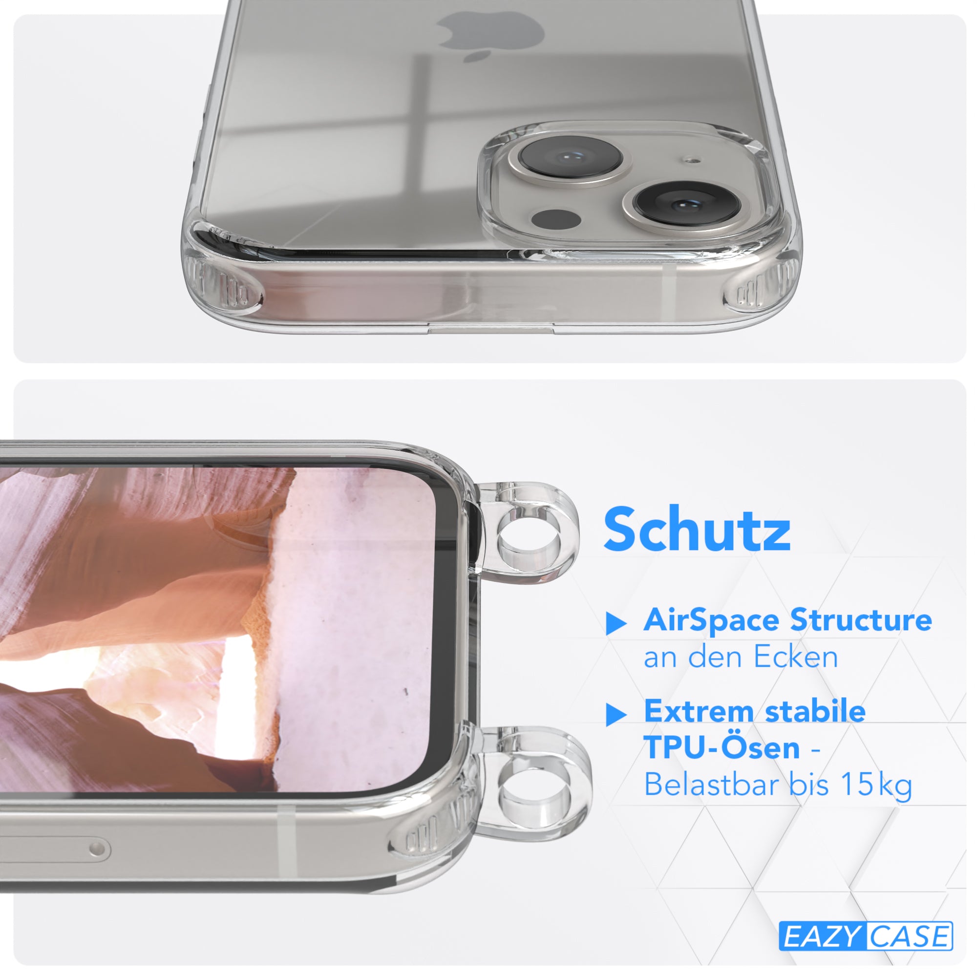 iPhone 13 Mini Hülle + Uni Kordel