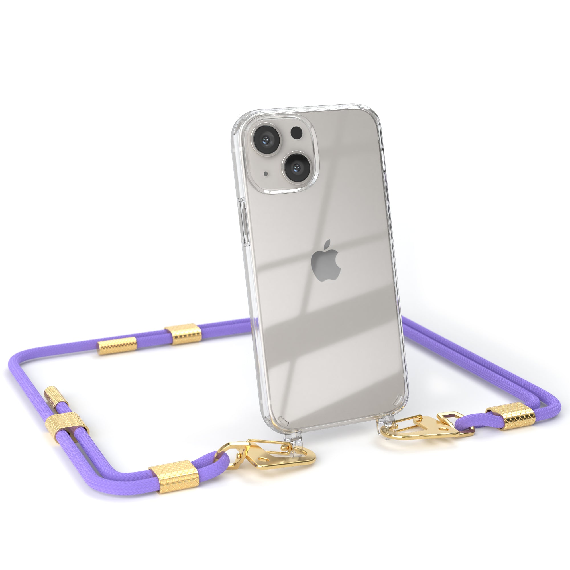 iPhone 13 Mini Hülle + Kordel mit Karabinern