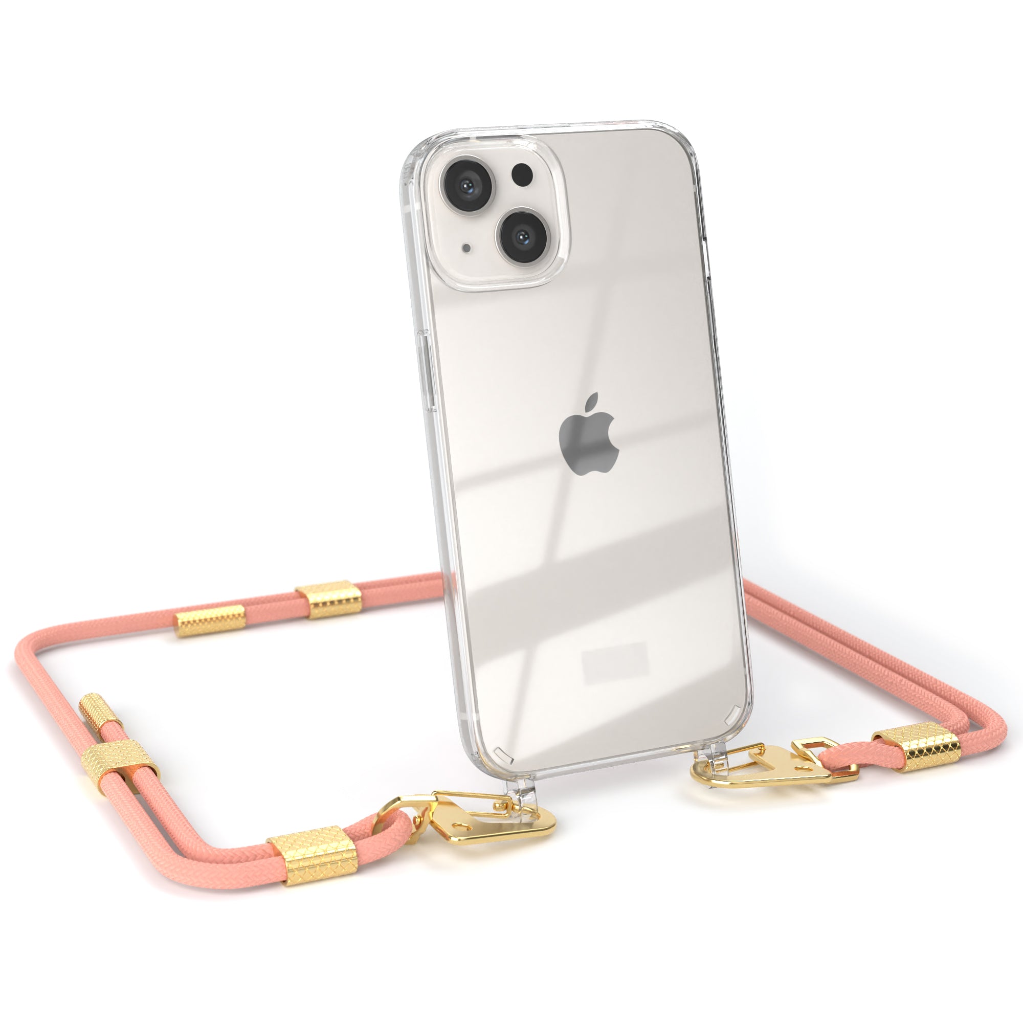 iPhone 13 Hülle + Kordel mit Karabinern