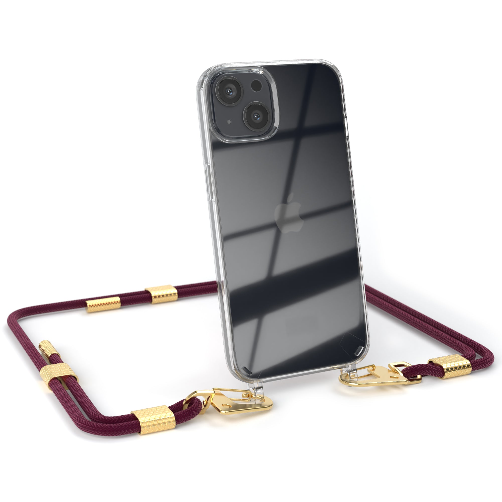 iPhone 13 Hülle + Kordel mit Karabinern
