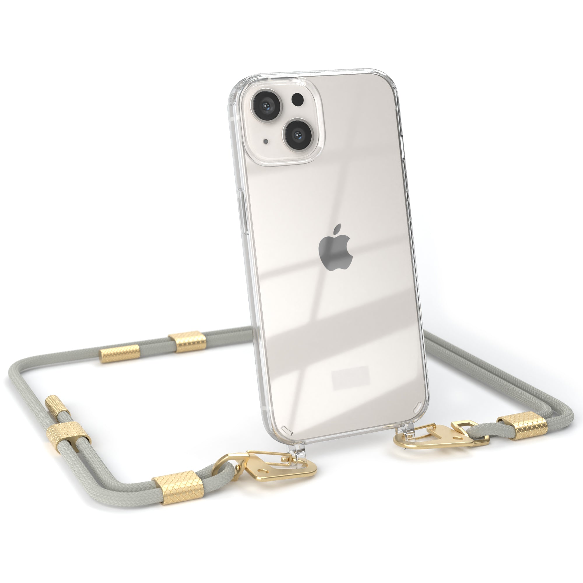 iPhone 13 Hülle + Kordel mit Karabinern