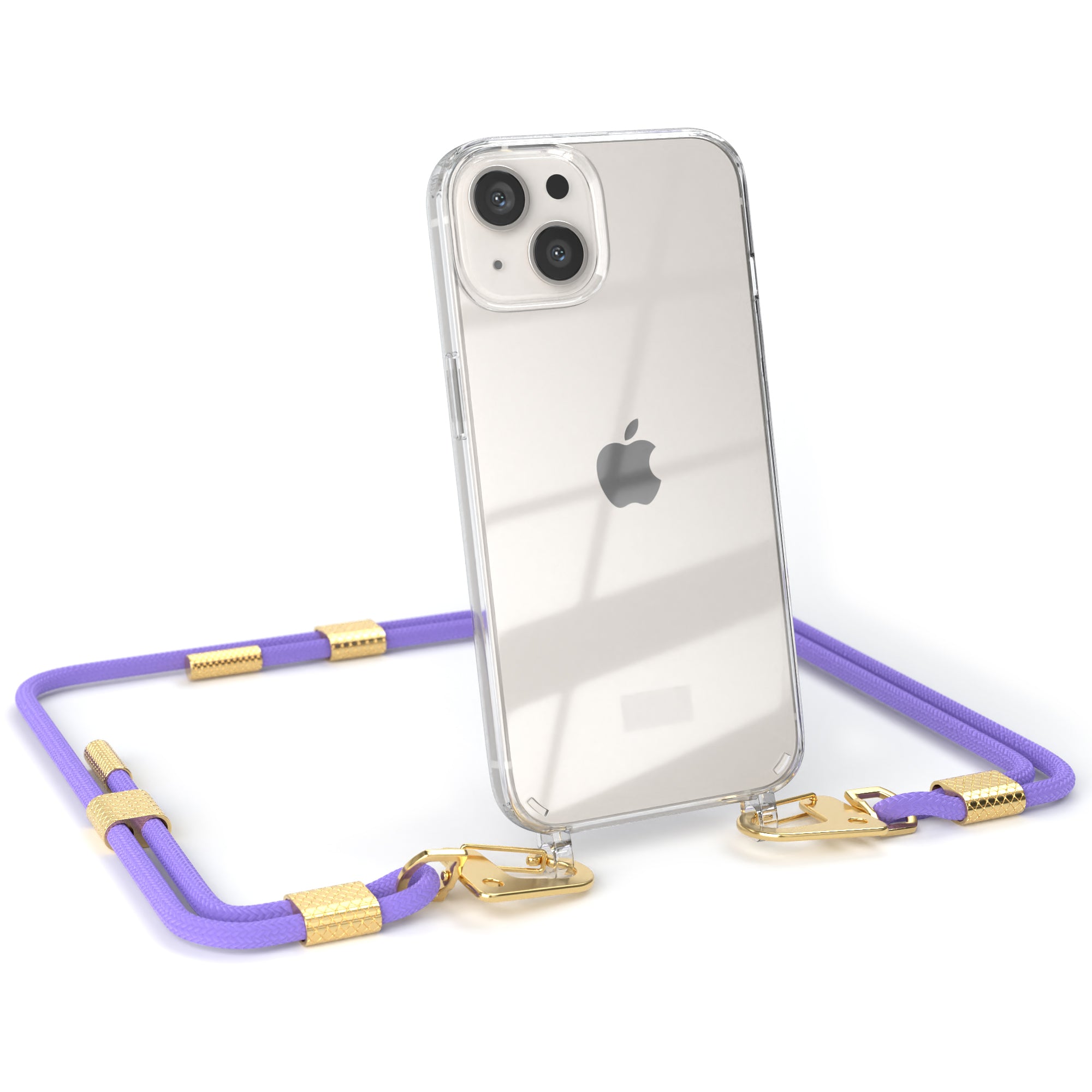 iPhone 13 Hülle + Kordel mit Karabinern