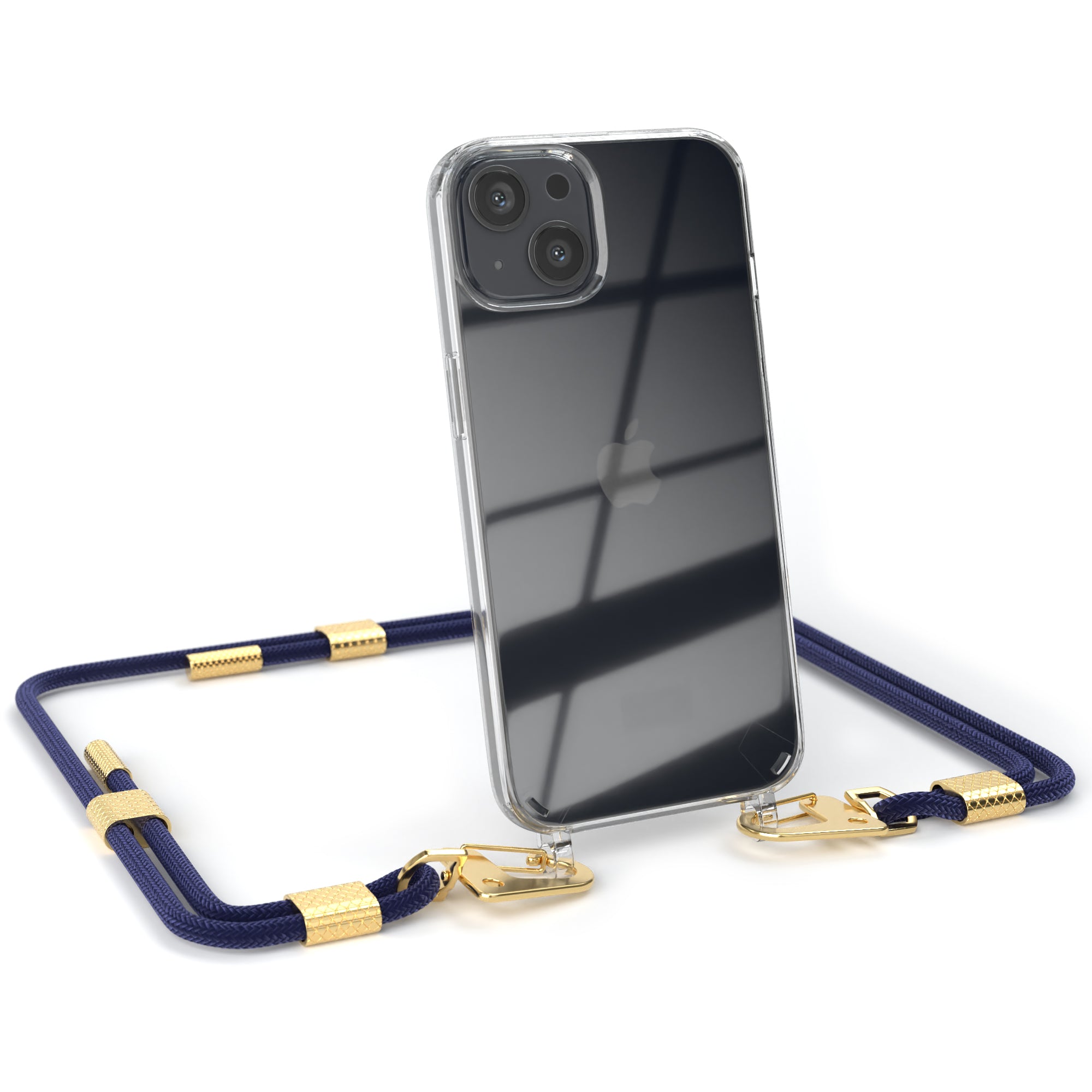 iPhone 13 Hülle + Kordel mit Karabinern
