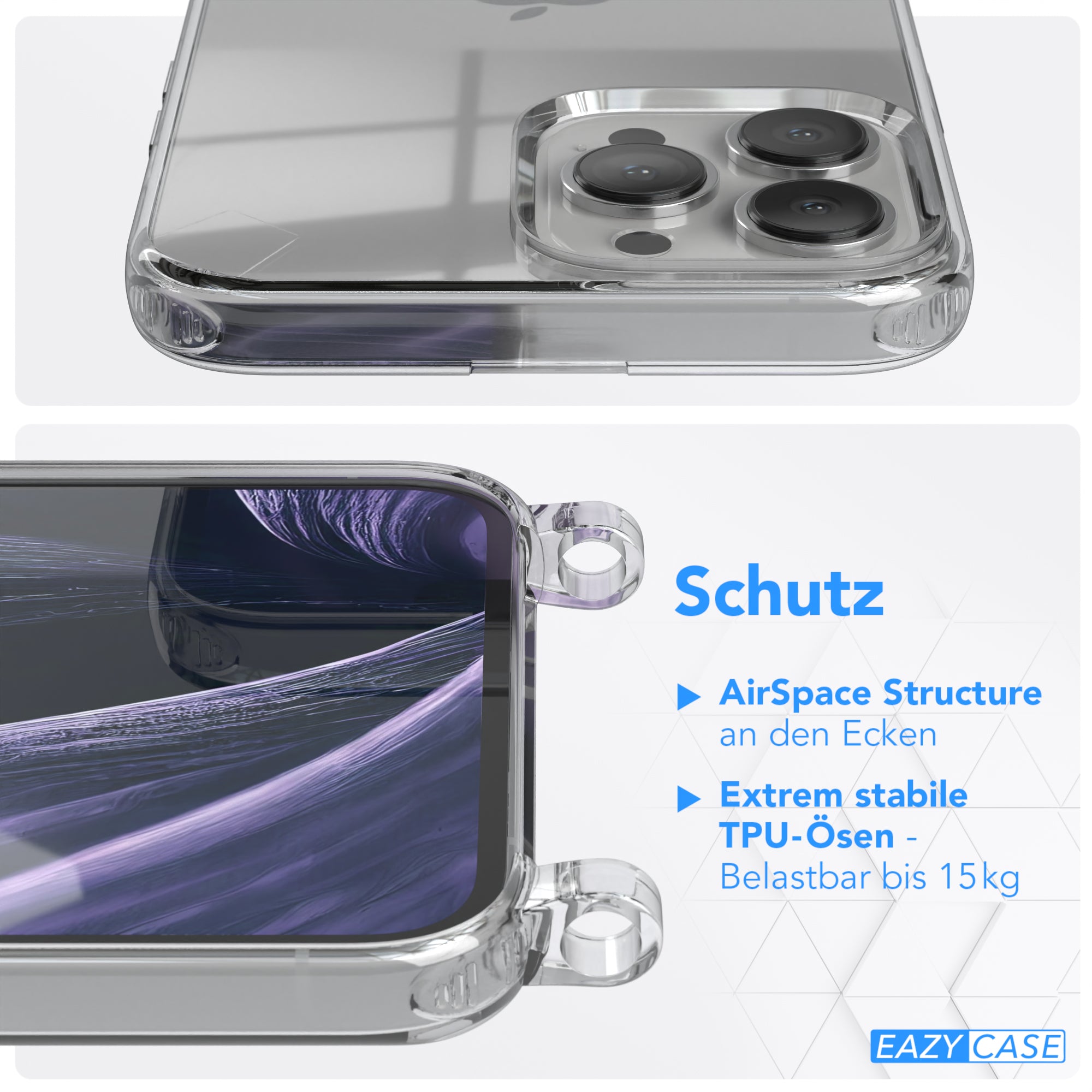 iPhone 13 Pro Max Hülle + Uni Kordel