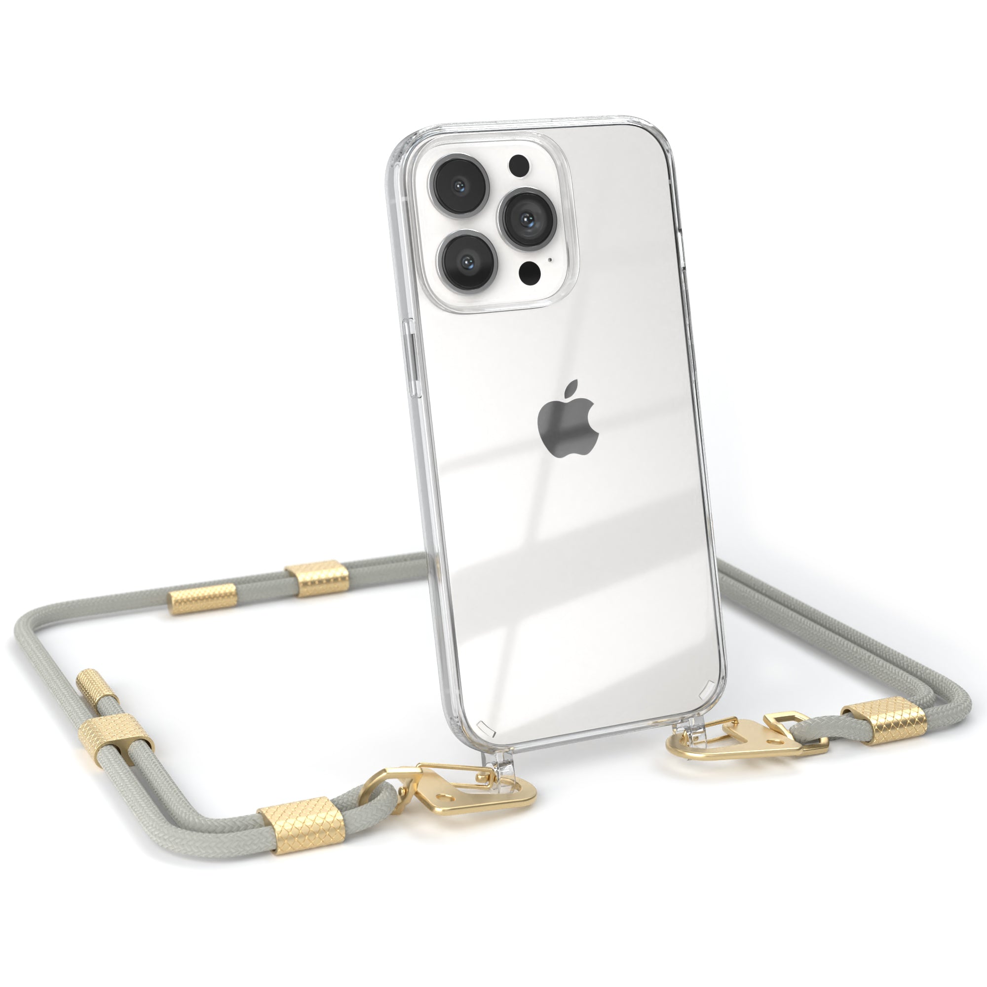 iPhone 13 Pro Hülle + Kordel mit Karabinern