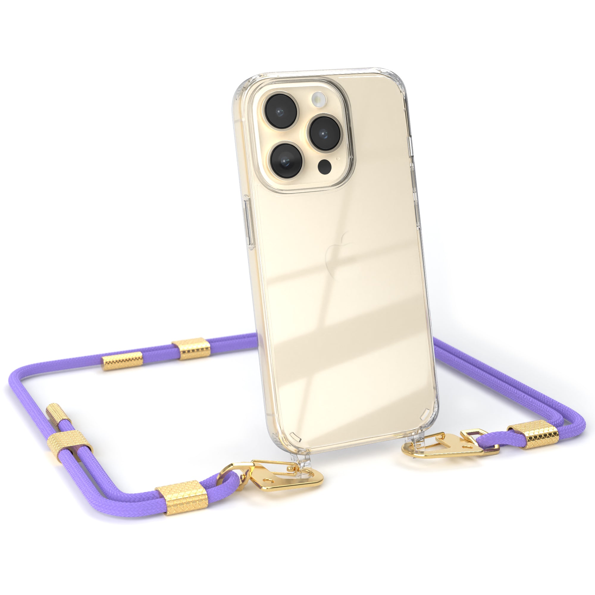 iPhone 14 Pro Hülle + Kordel mit Karabinern