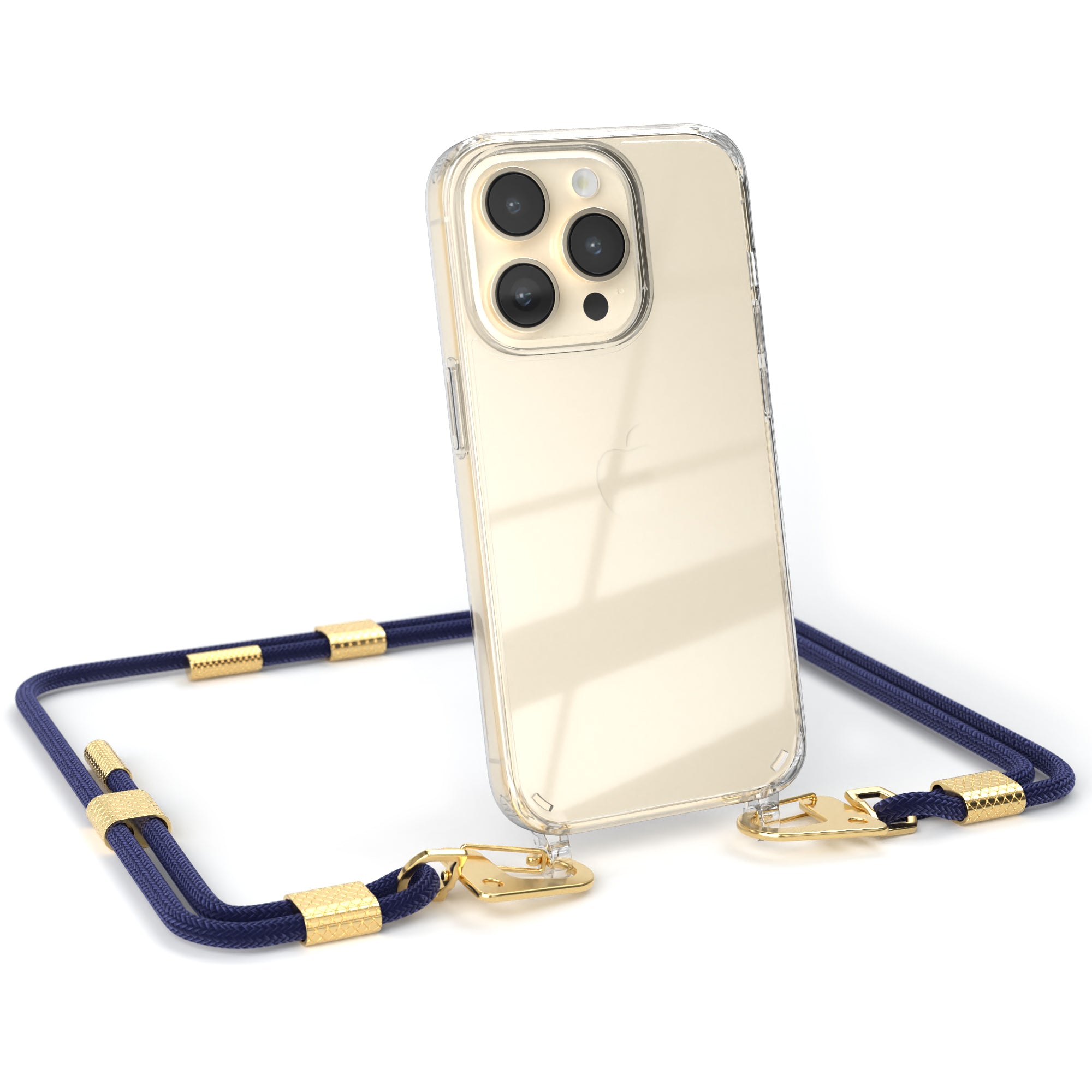 iPhone 14 Pro Hülle + Kordel mit Karabinern