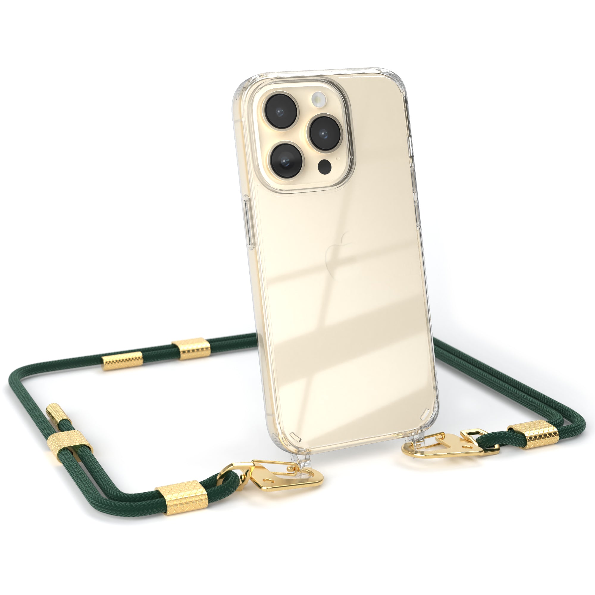 iPhone 14 Pro Hülle + Kordel mit Karabinern