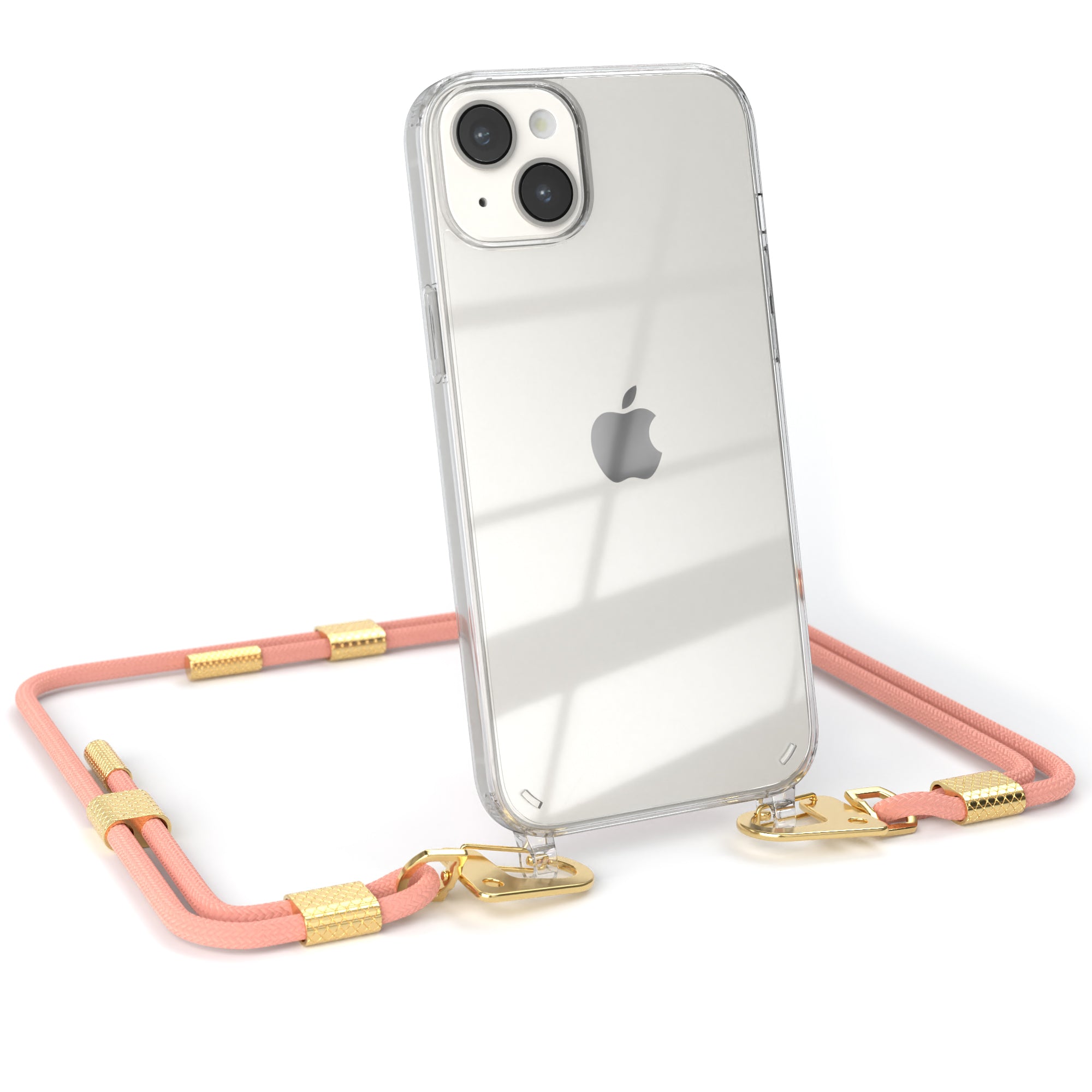 iPhone 14 Plus Hülle + Kordel mit Karabinern