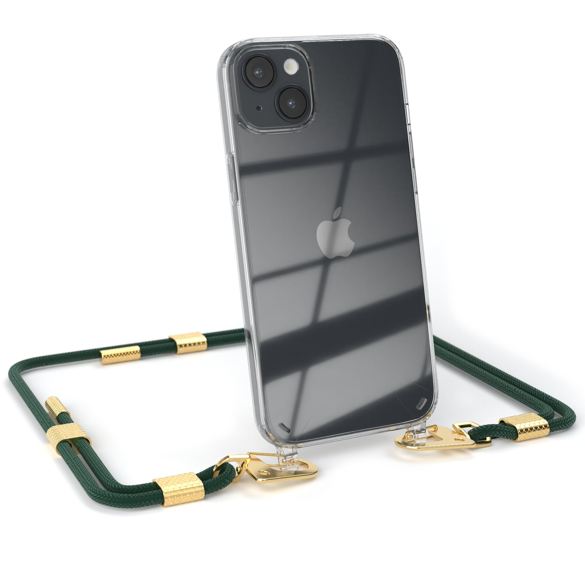 iPhone 14 Plus Hülle + Kordel mit Karabinern