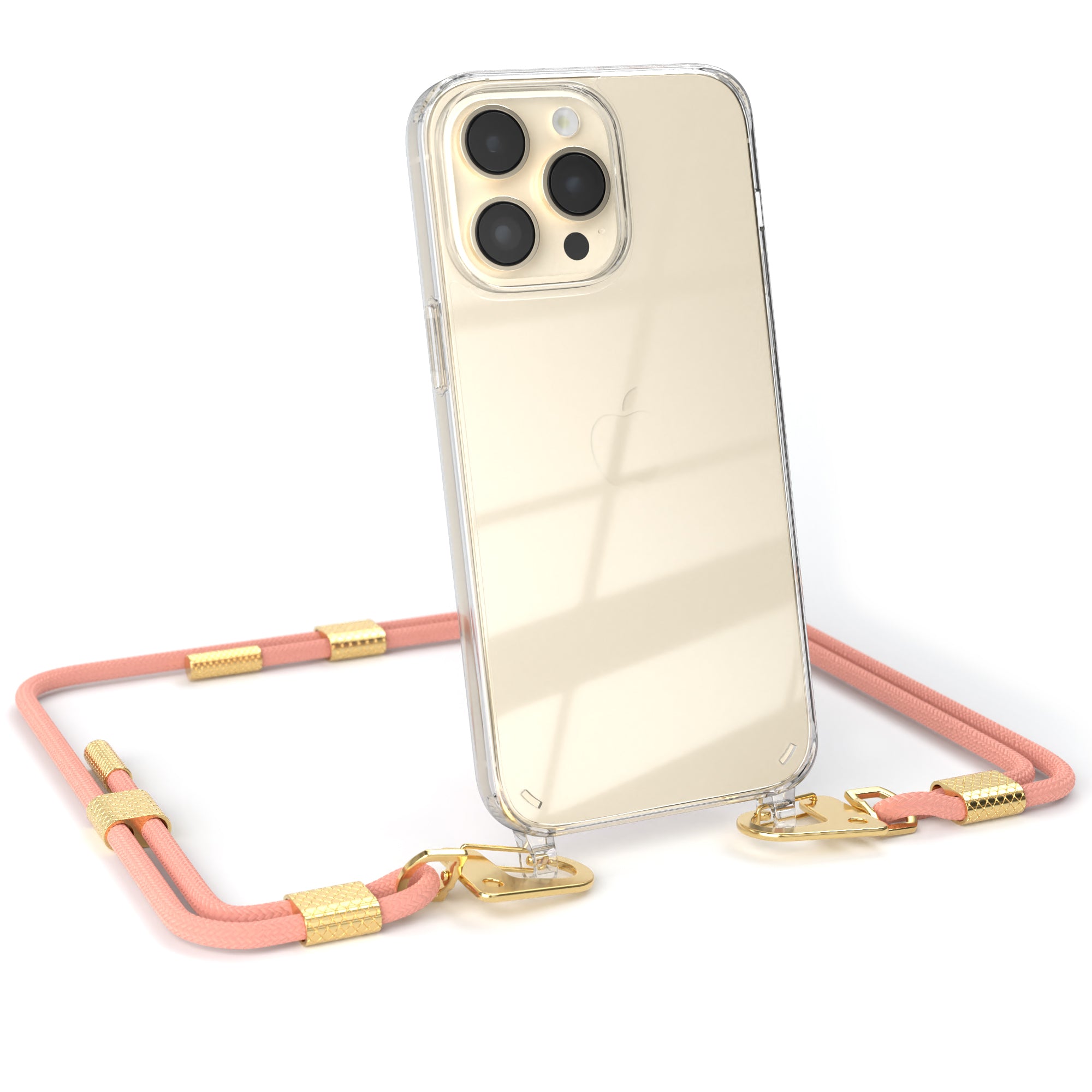 iPhone 14 Pro Max Hülle + Kordel mit Karabinern