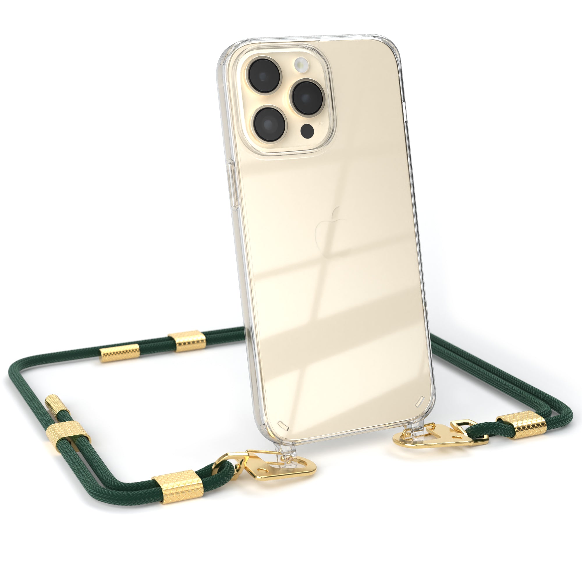 iPhone 14 Pro Max Hülle + Kordel mit Karabinern