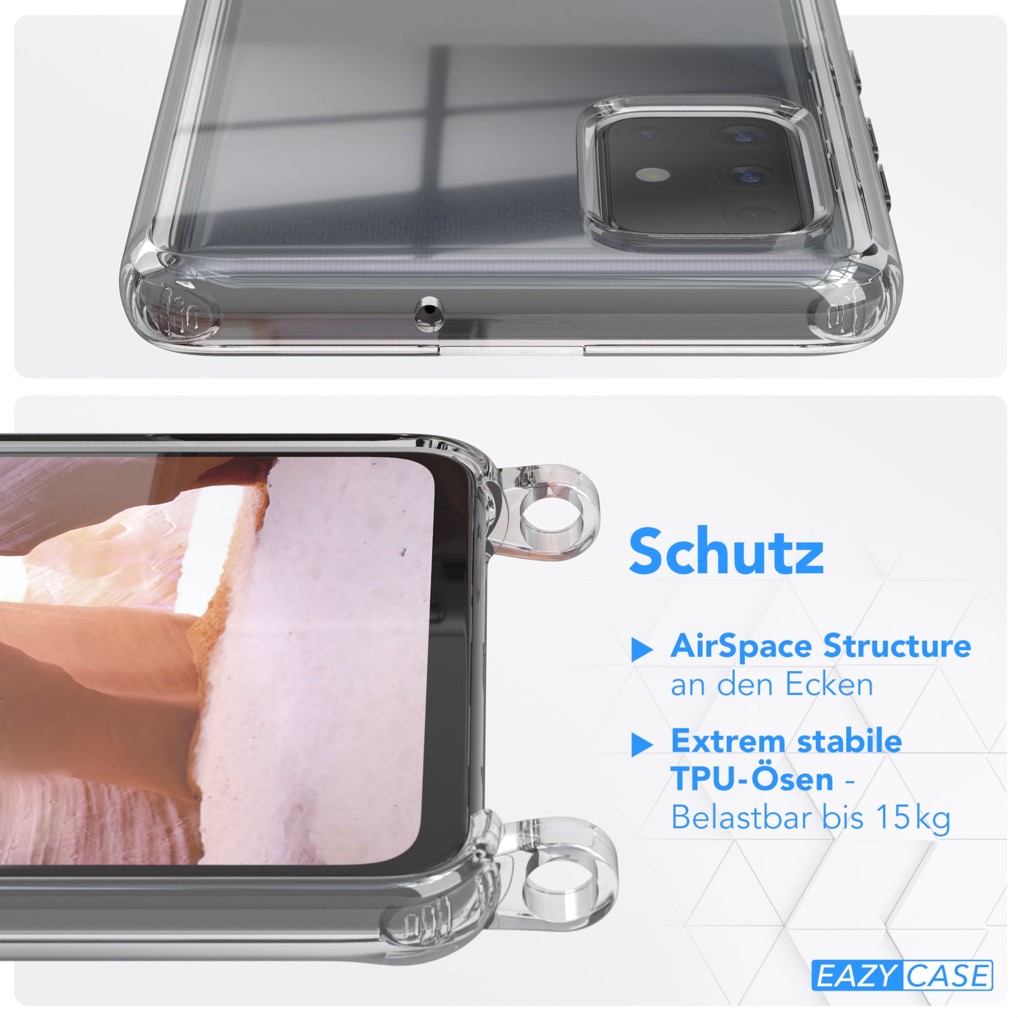 Galaxy A71 Hülle + breites Band