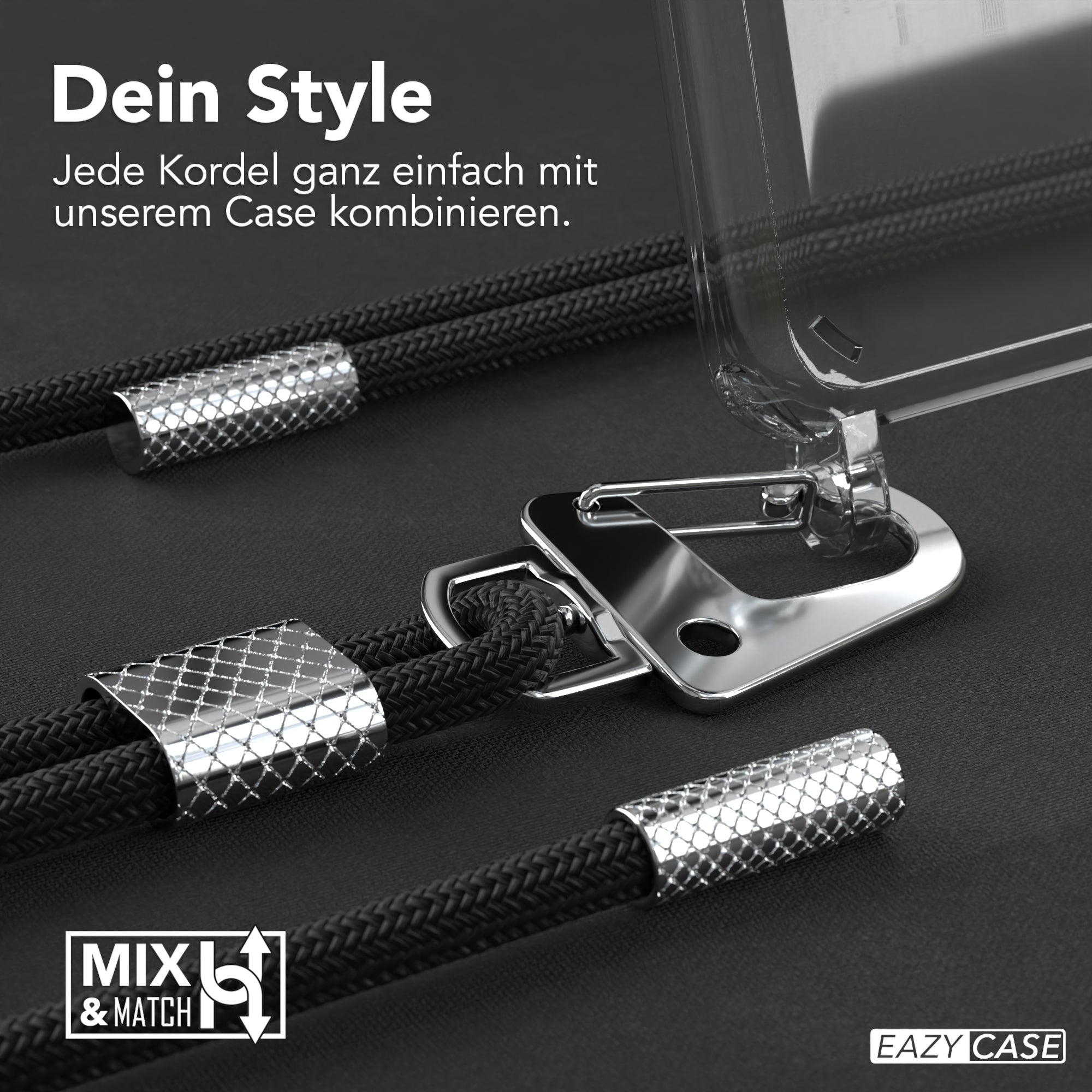 Galaxy S20 / 5G Hülle + Kordel mit Karabinern