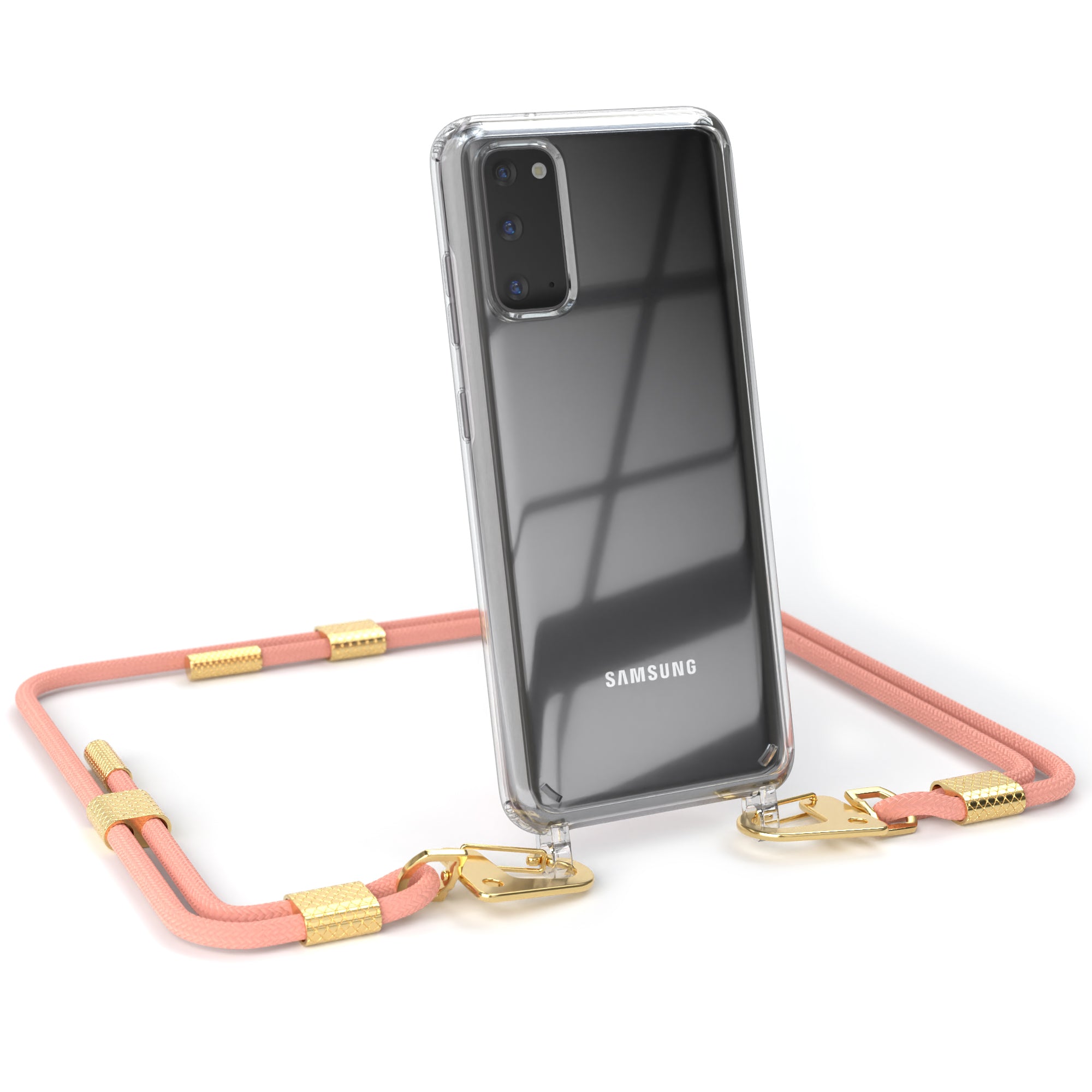 Galaxy S20 / 5G Hülle + Kordel mit Karabinern