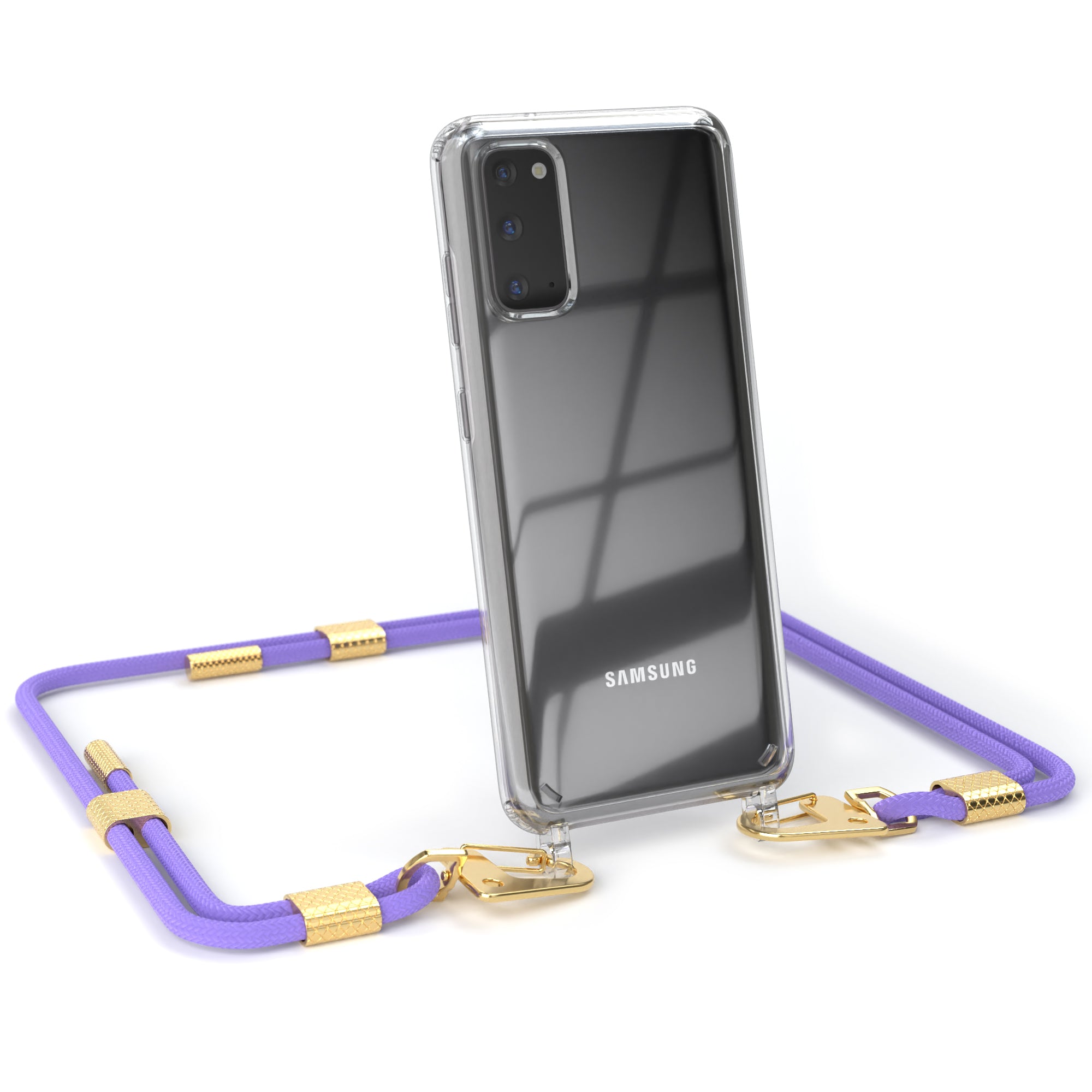 Galaxy S20 / 5G Hülle + Kordel mit Karabinern
