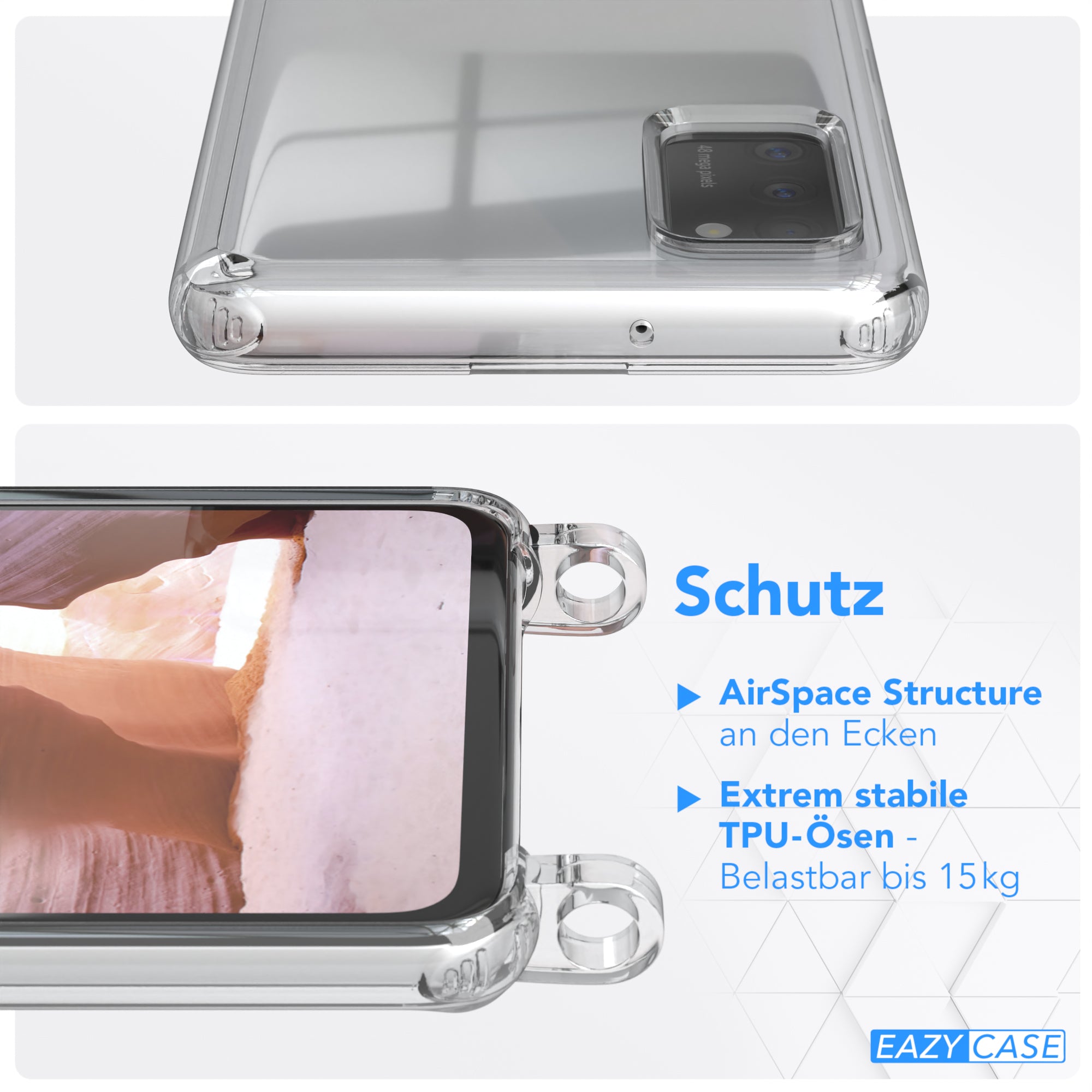 Galaxy A41 Hülle + Uni Kordel