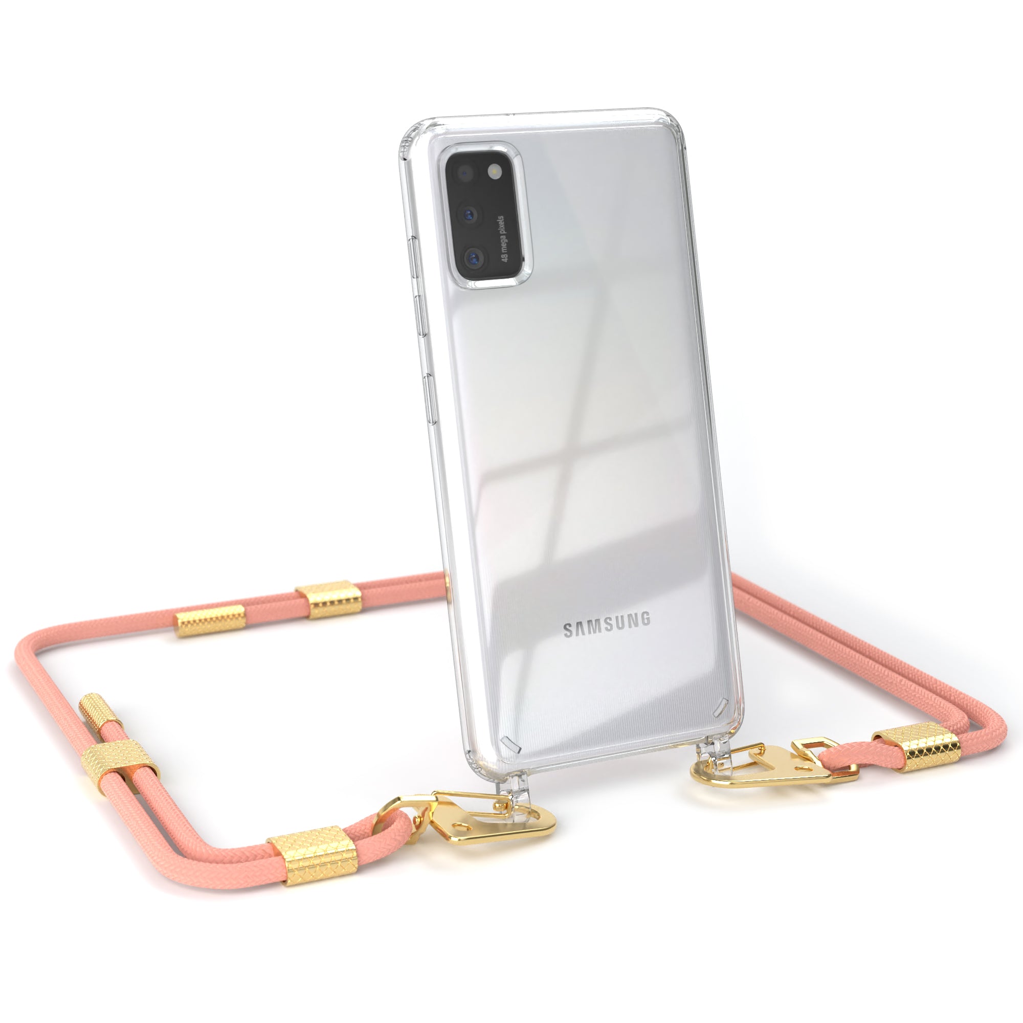 Galaxy A41 Hülle + Kordel mit Karabinern