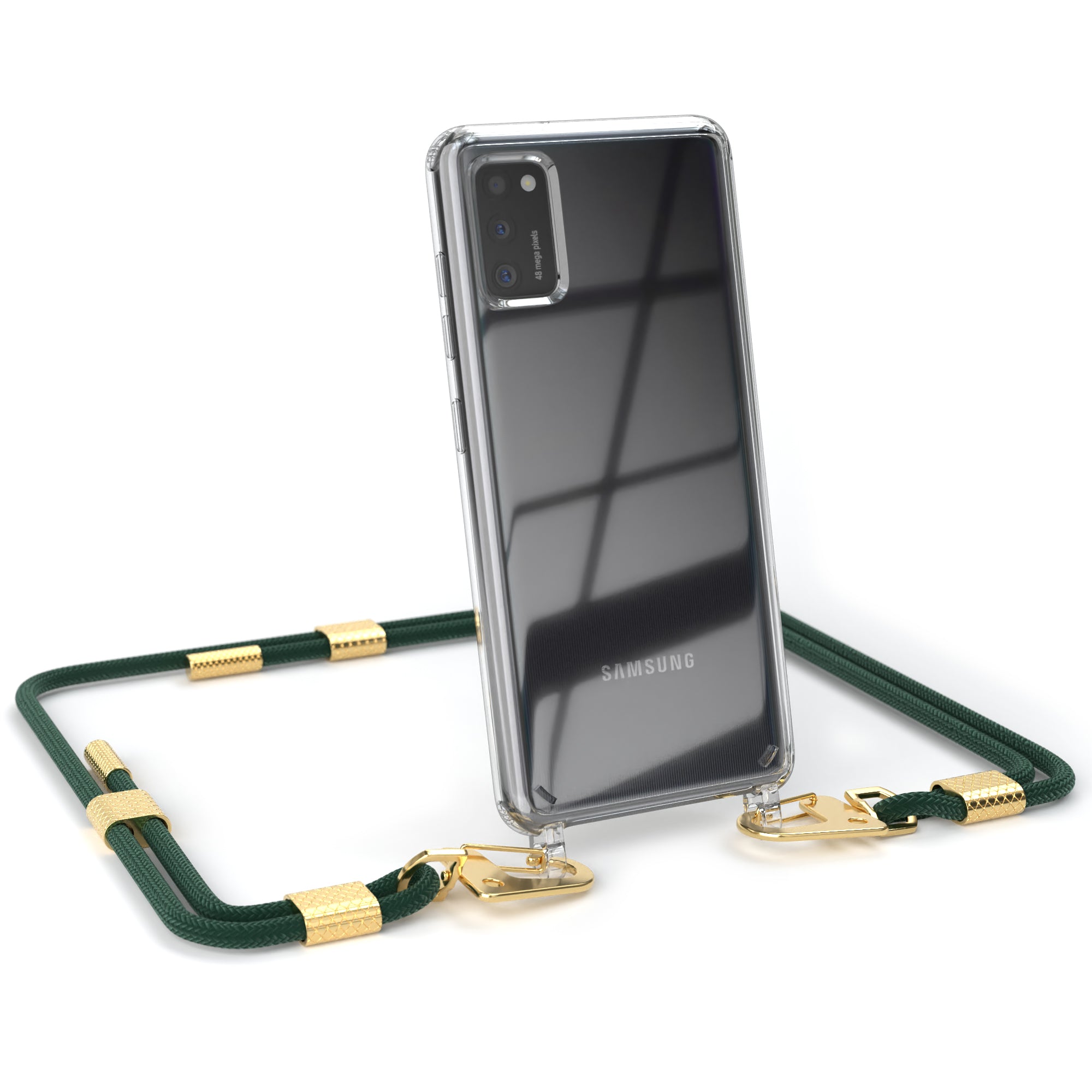 Galaxy A41 Hülle + Kordel mit Karabinern