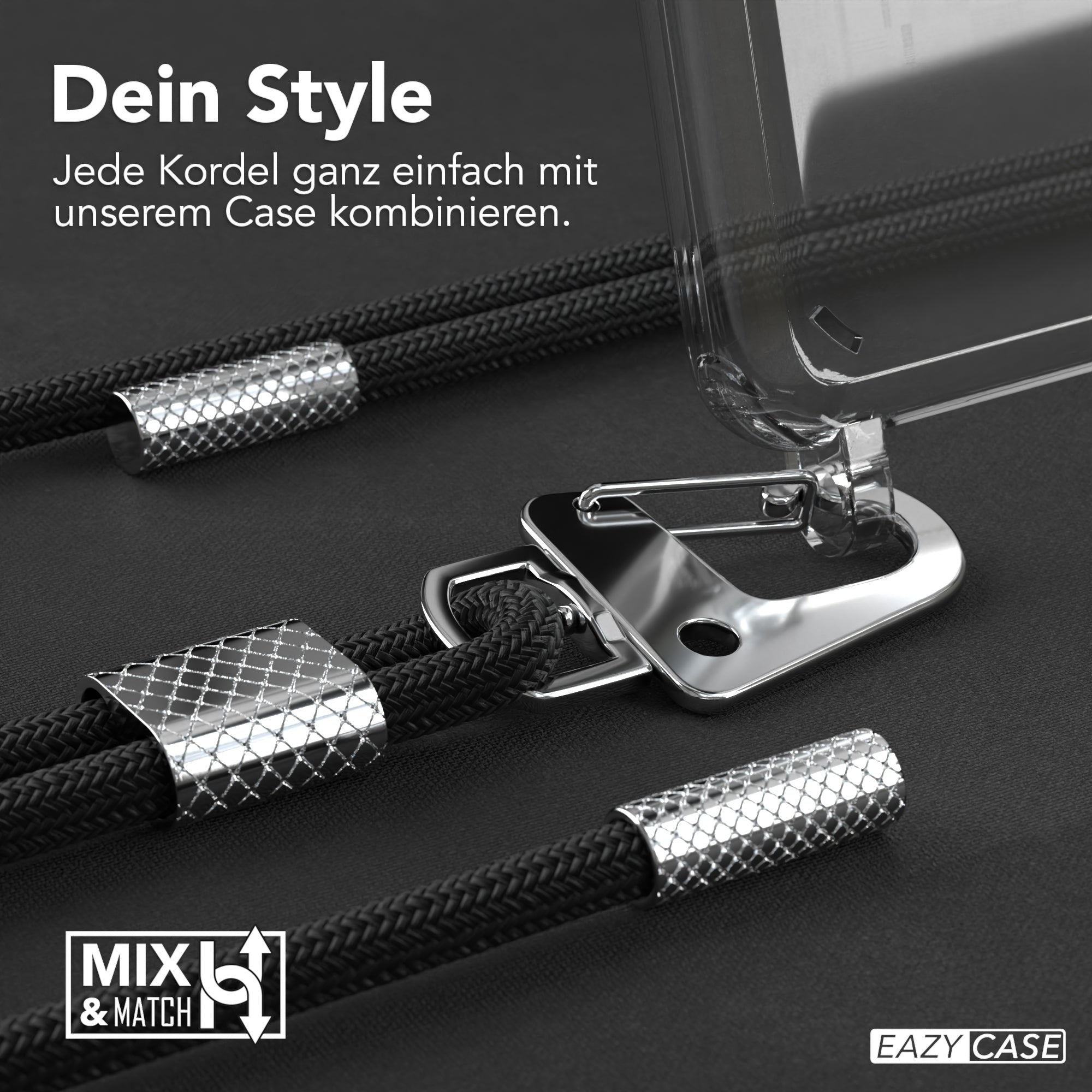 Galaxy A21s Hülle + Kordel mit Karabinern