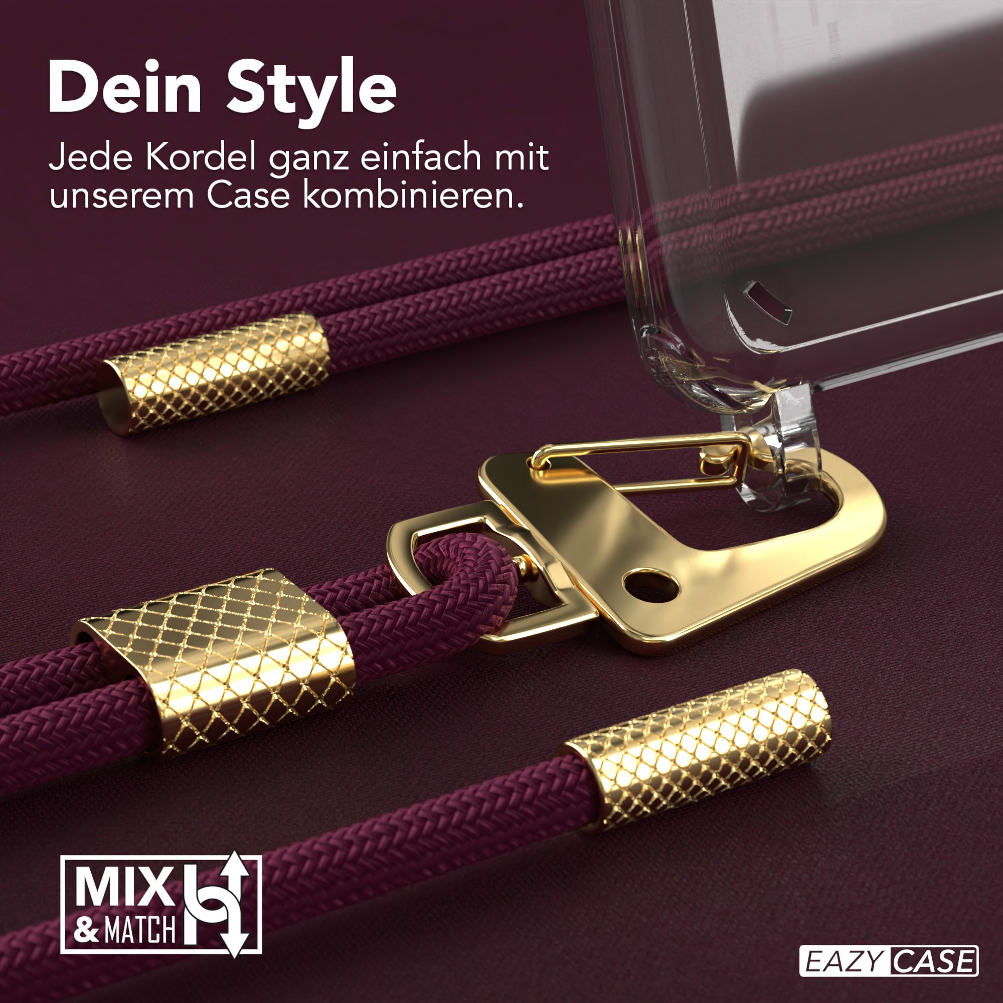 Galaxy A21s Hülle + Kordel mit Karabinern