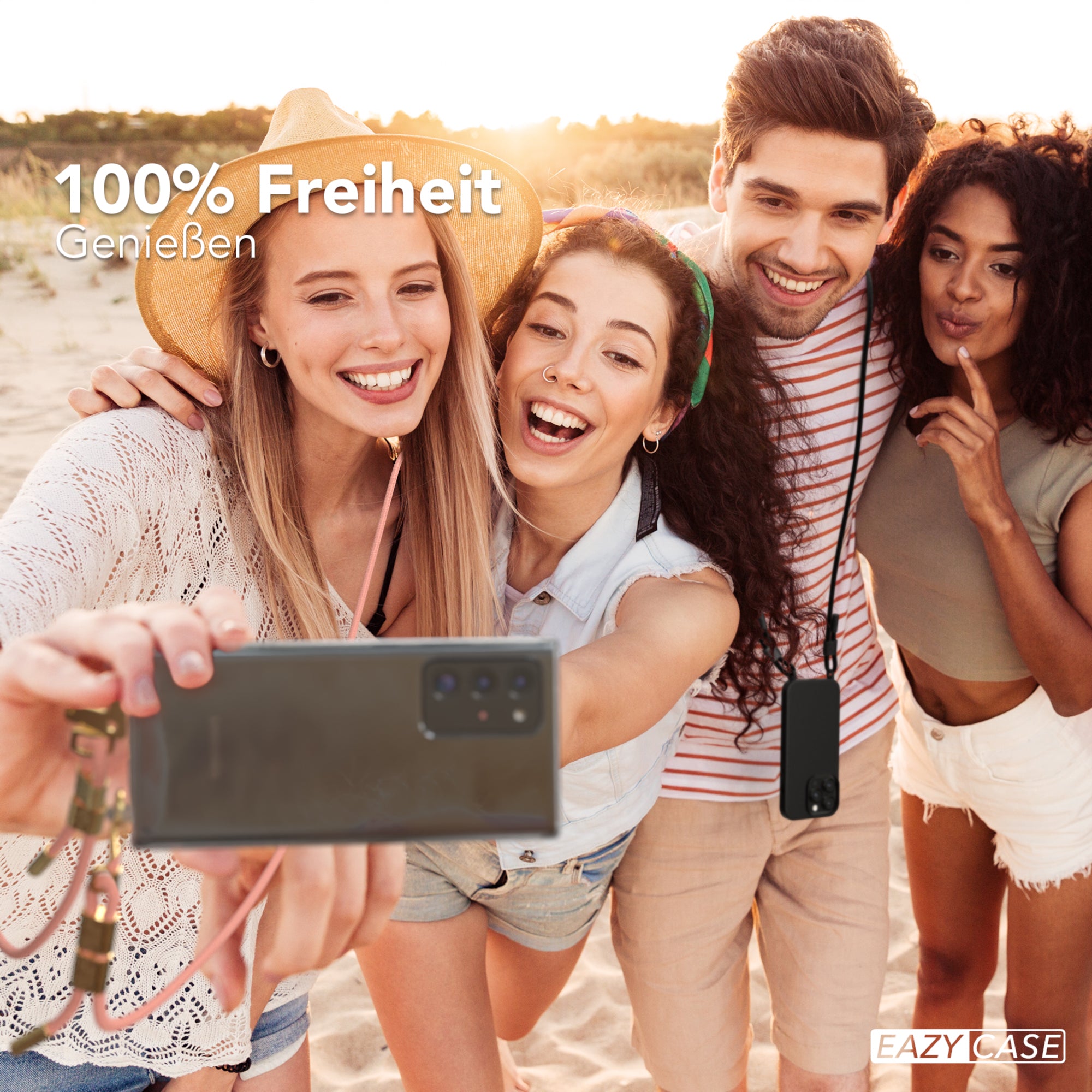 Galaxy Note 20 Ultra Hülle + Kordel mit Karabinern