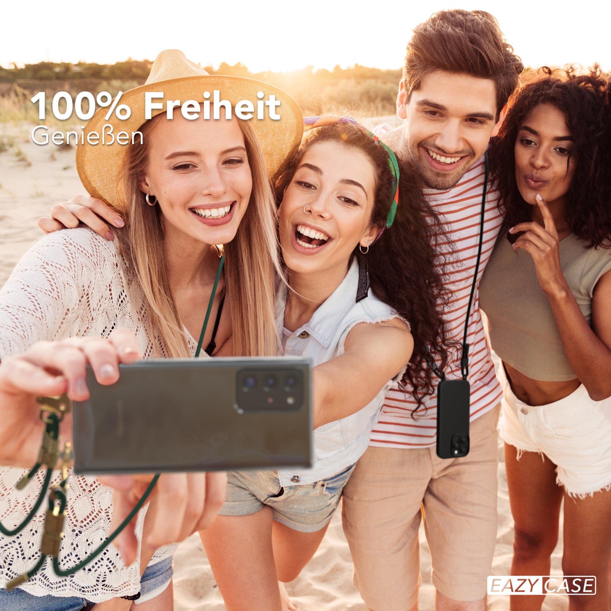 Galaxy Note 20 Ultra Hülle + Kordel mit Karabinern