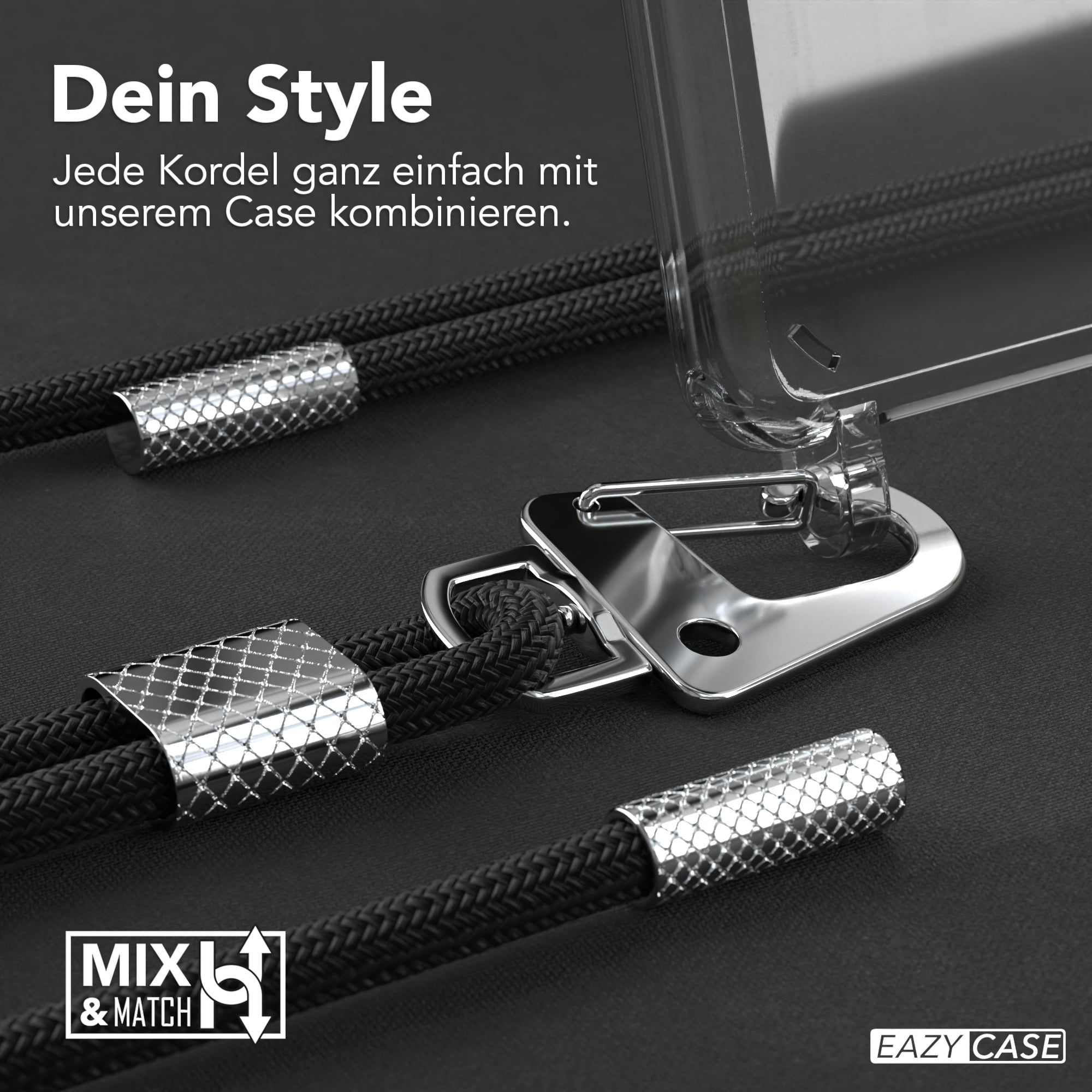 Galaxy A42 5G Hülle + Kordel mit Karabinern