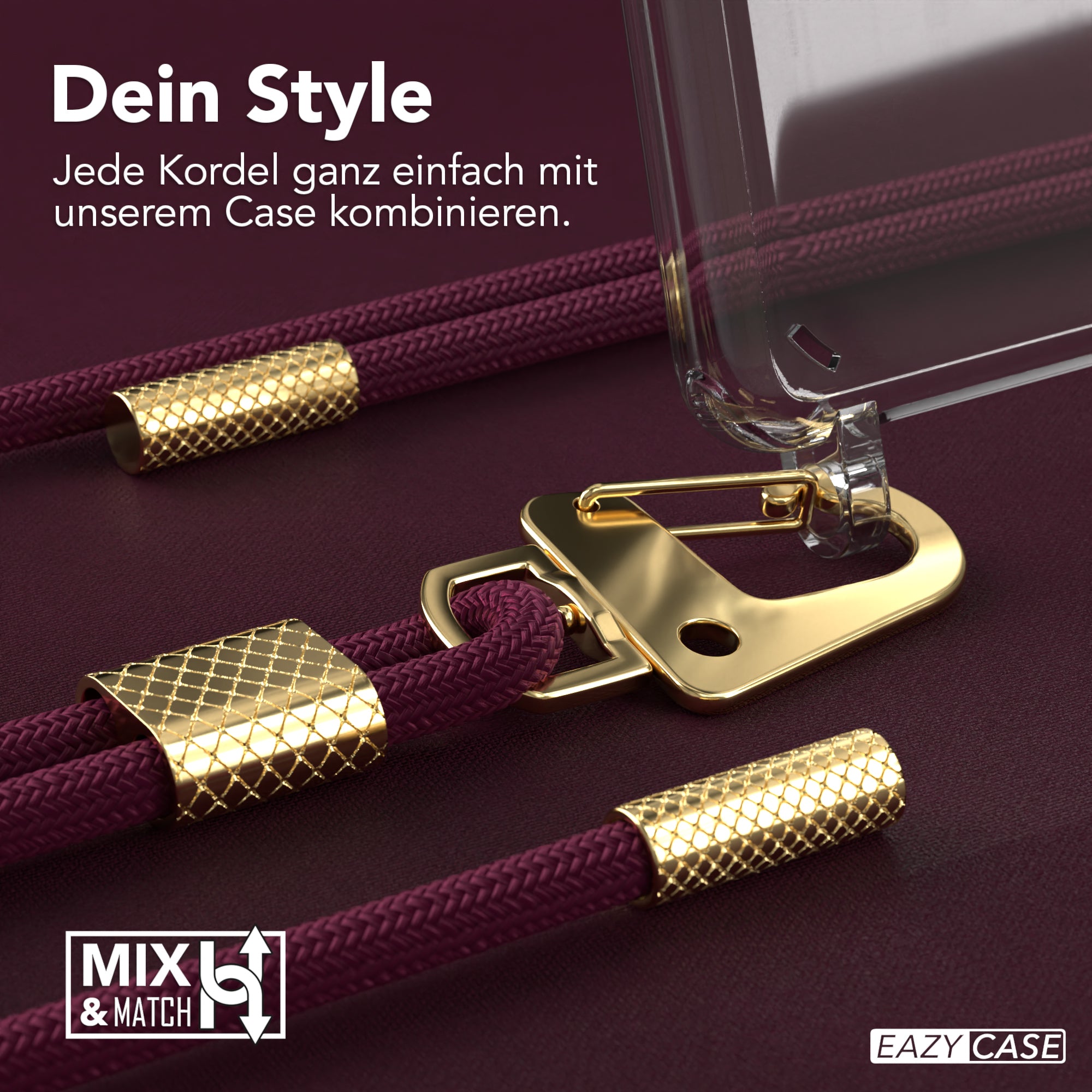 Galaxy A42 5G Hülle + Kordel mit Karabinern