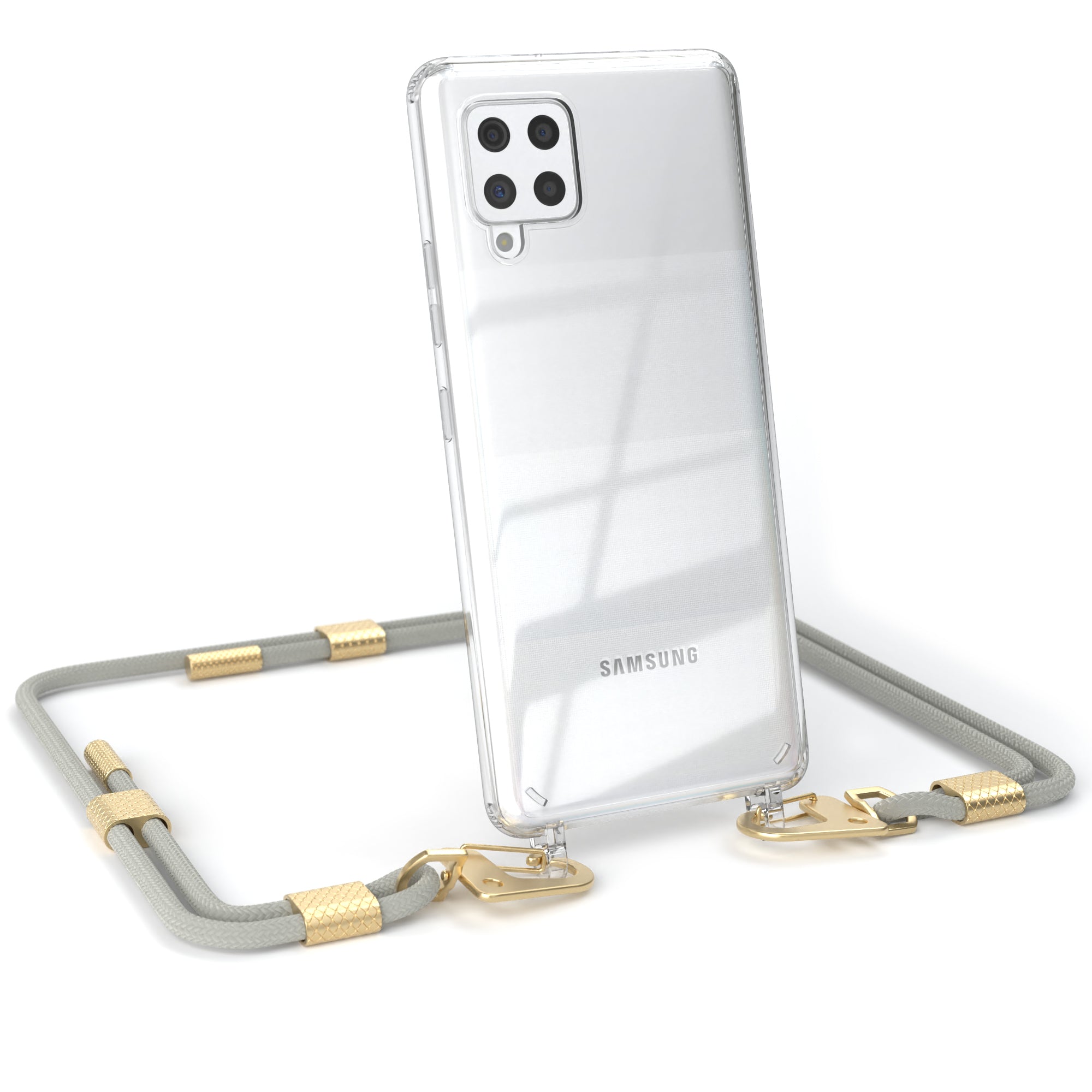 Galaxy A42 5G Hülle + Kordel mit Karabinern