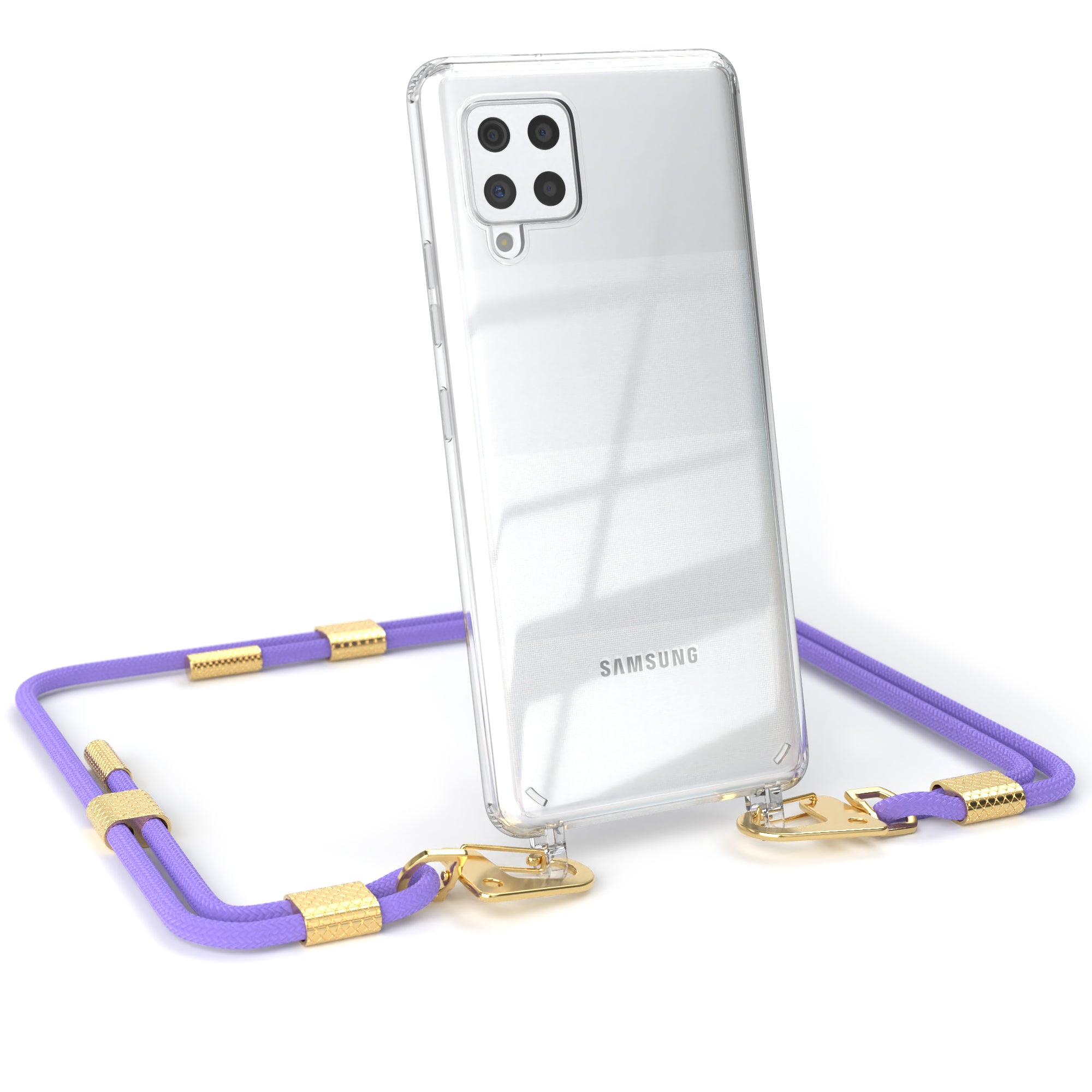 Galaxy A42 5G Hülle + Kordel mit Karabinern