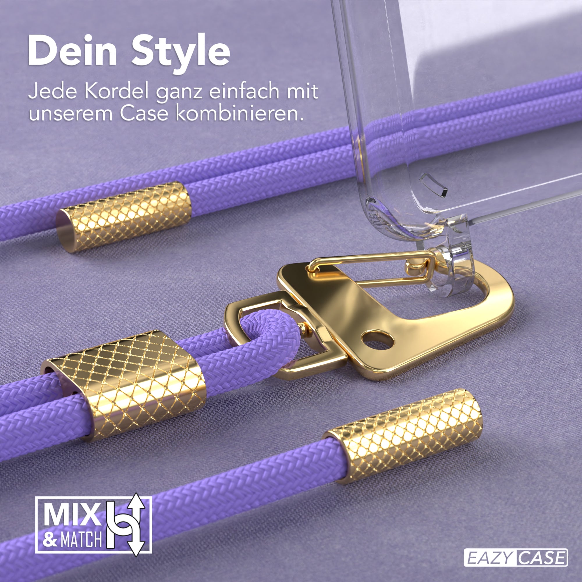 Galaxy A42 5G Hülle + Kordel mit Karabinern