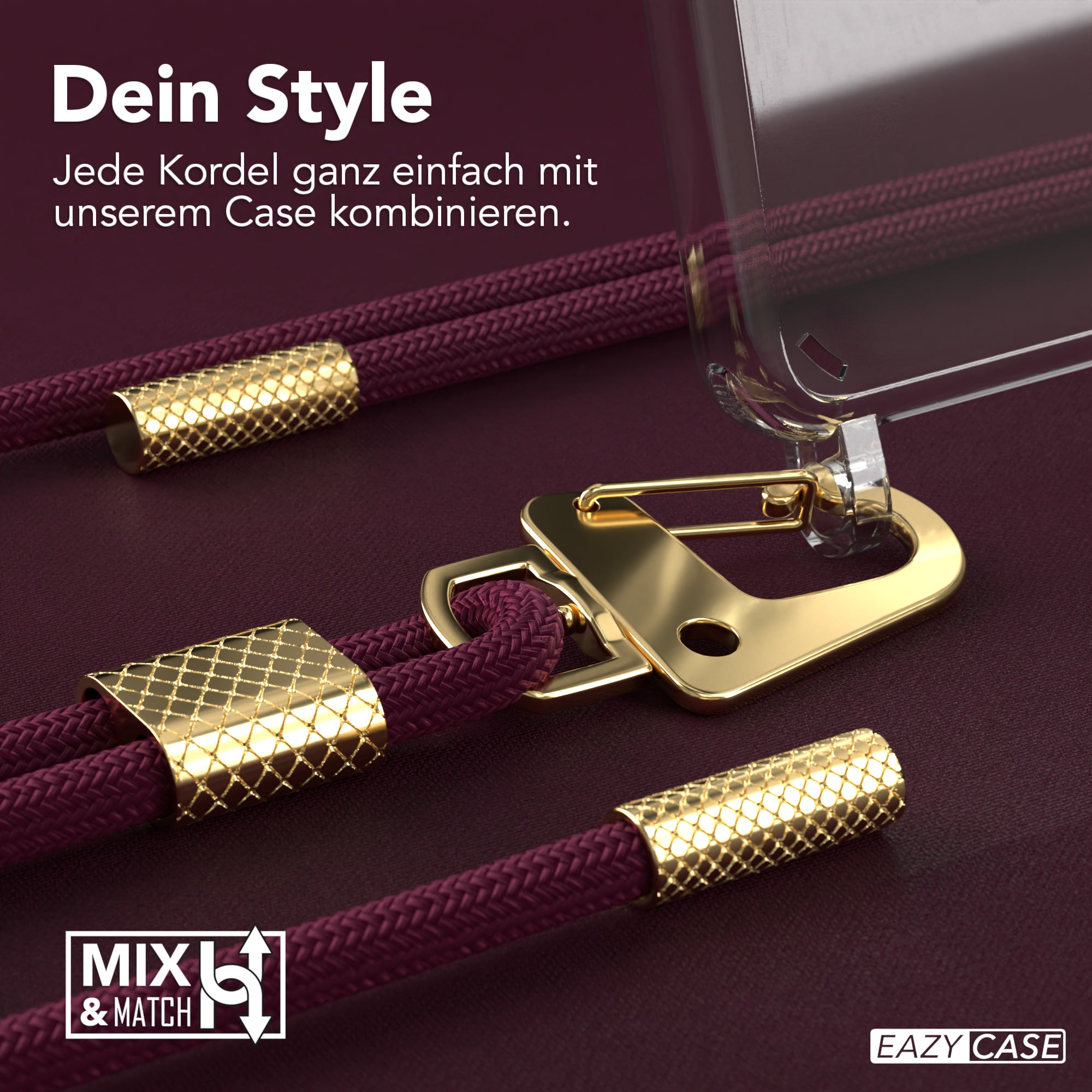 Galaxy S21 5G Hülle + Kordel mit Karabinern