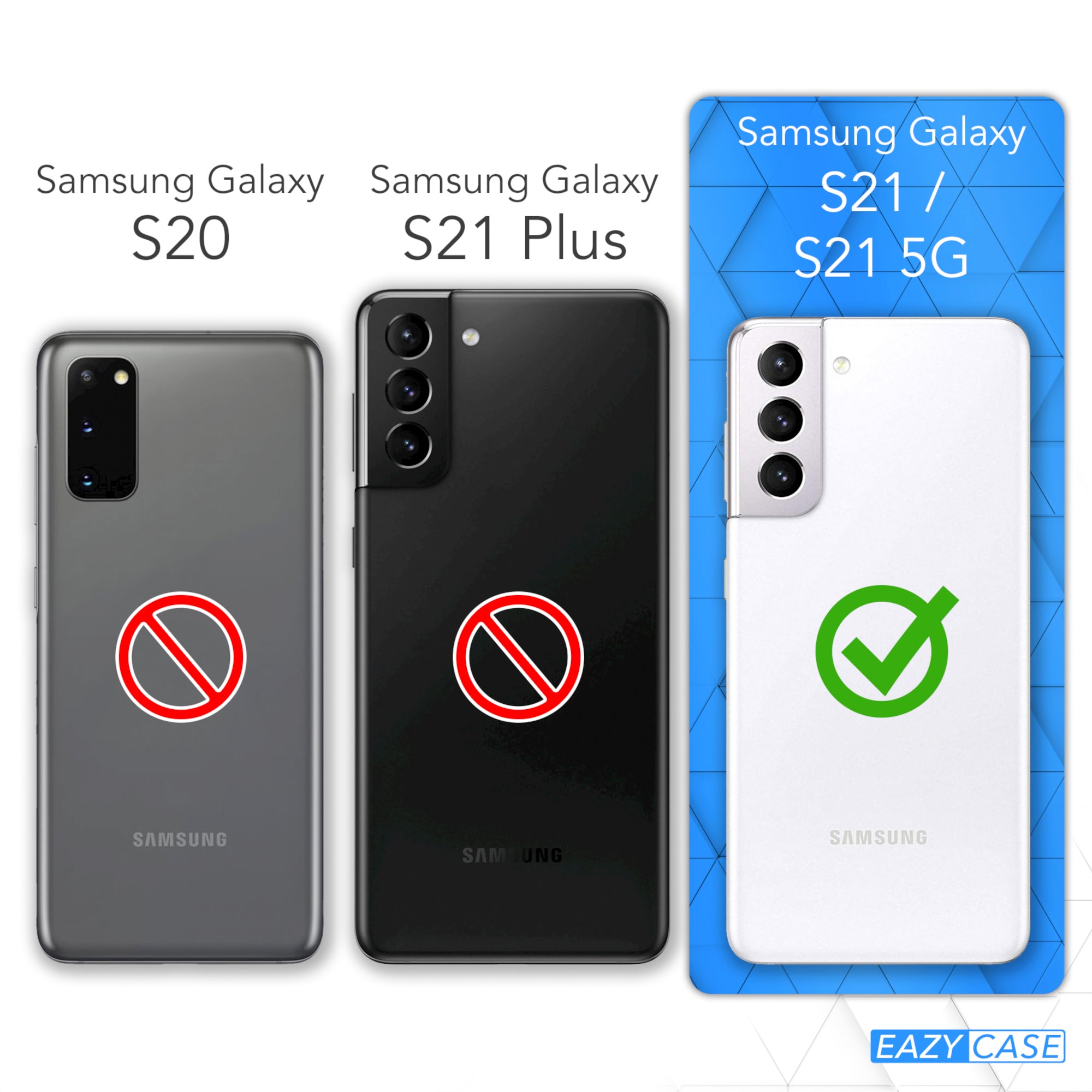 Galaxy S21 5G Hülle + Kordel mit Karabinern