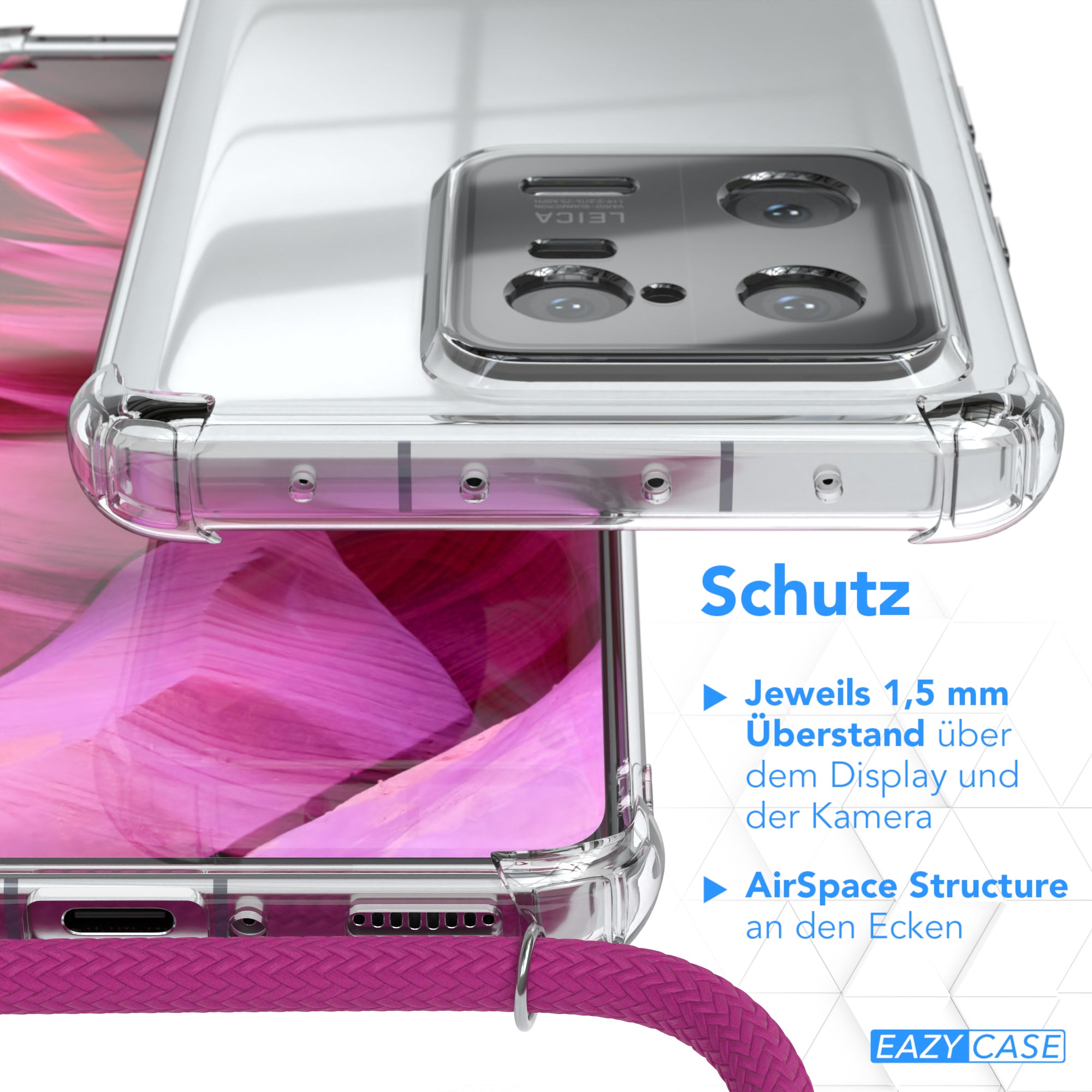 Xiaomi 13 Pro transparente Hülle + Kordel